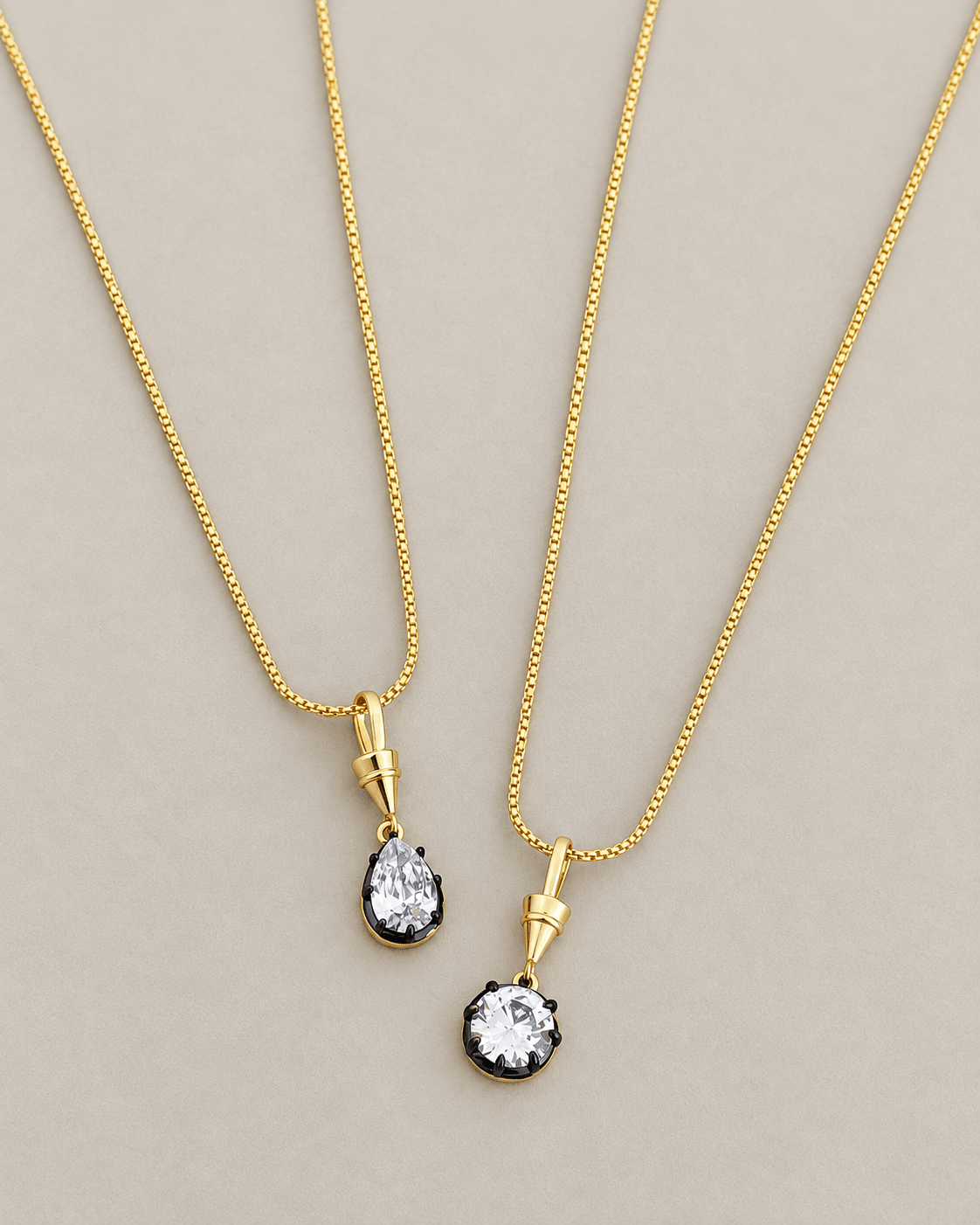 Crystal Solitaire Pendant Necklace - Necklaces | LimaLimón Store - 4