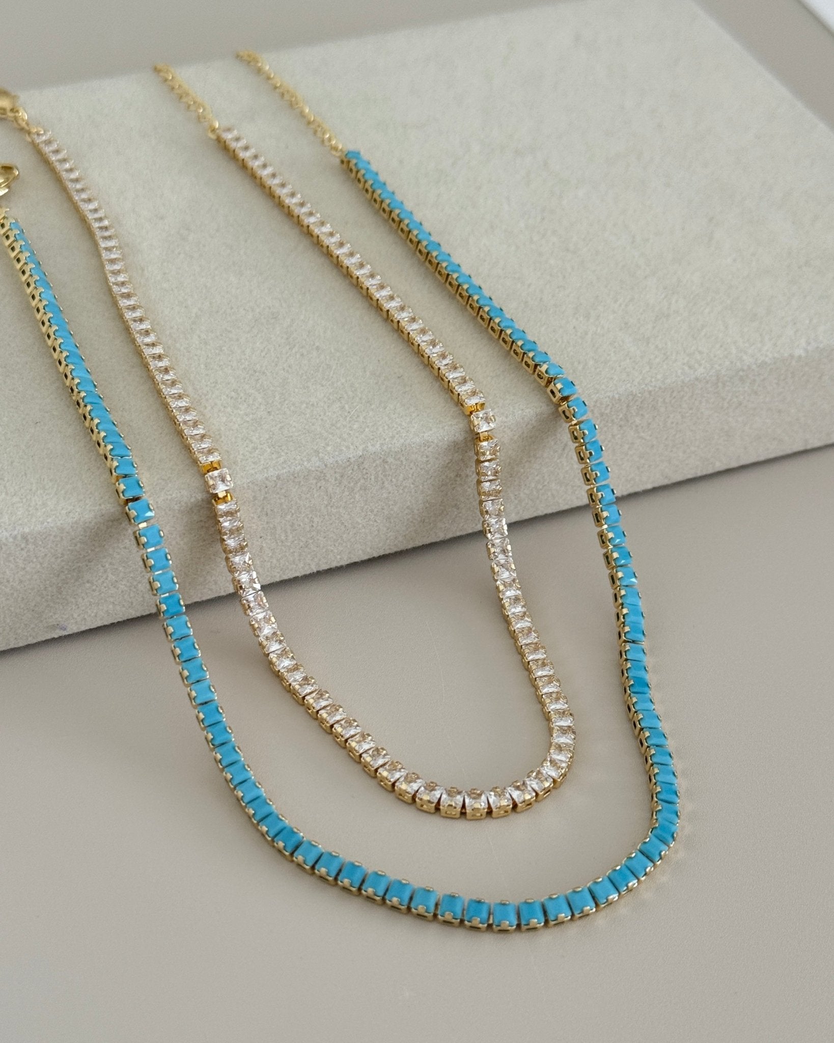 Crystal Tennis Necklace - Necklaces | LimaLimón Store - 1