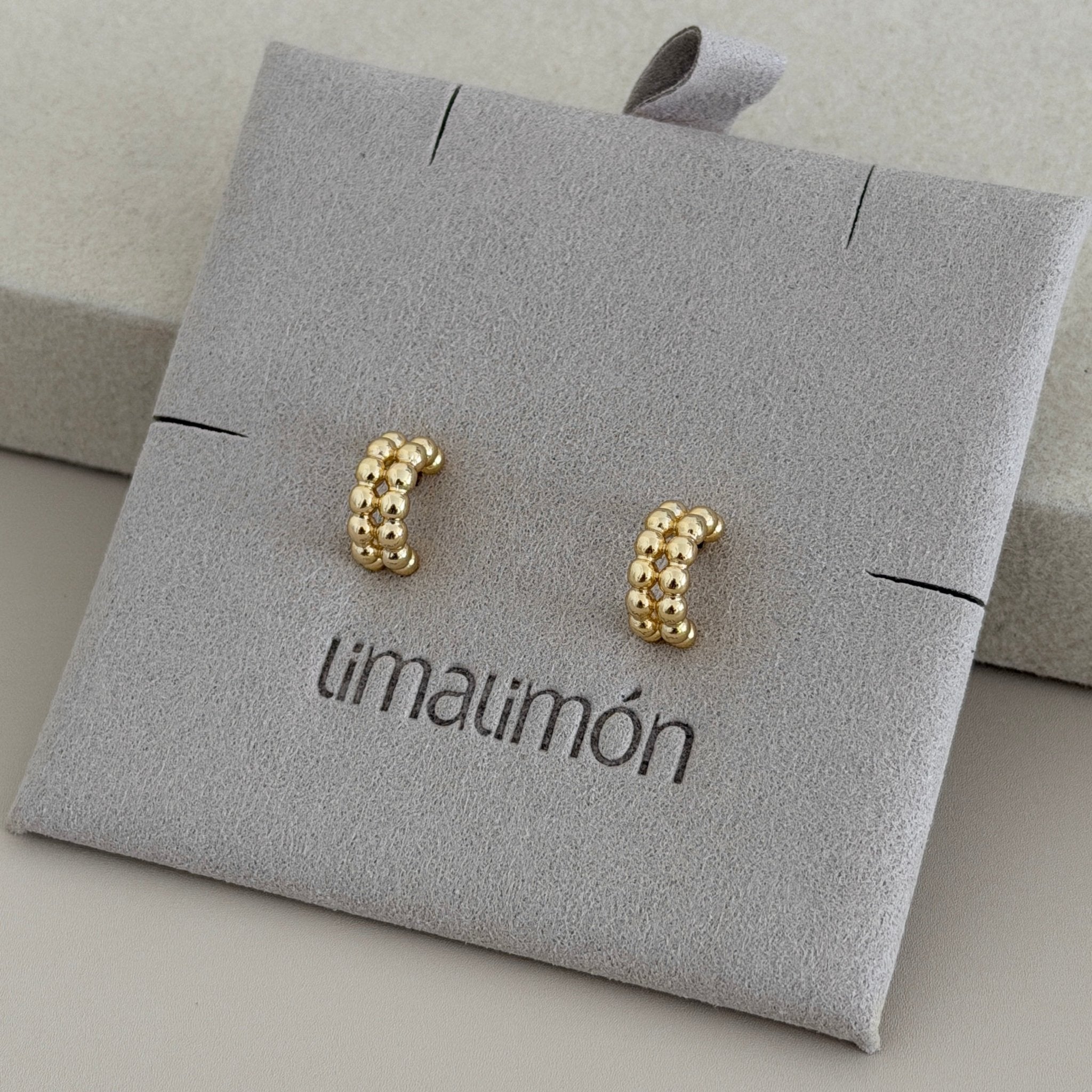 Double Beaded Hoop Earrings - Earring | LimaLimón Store - 2