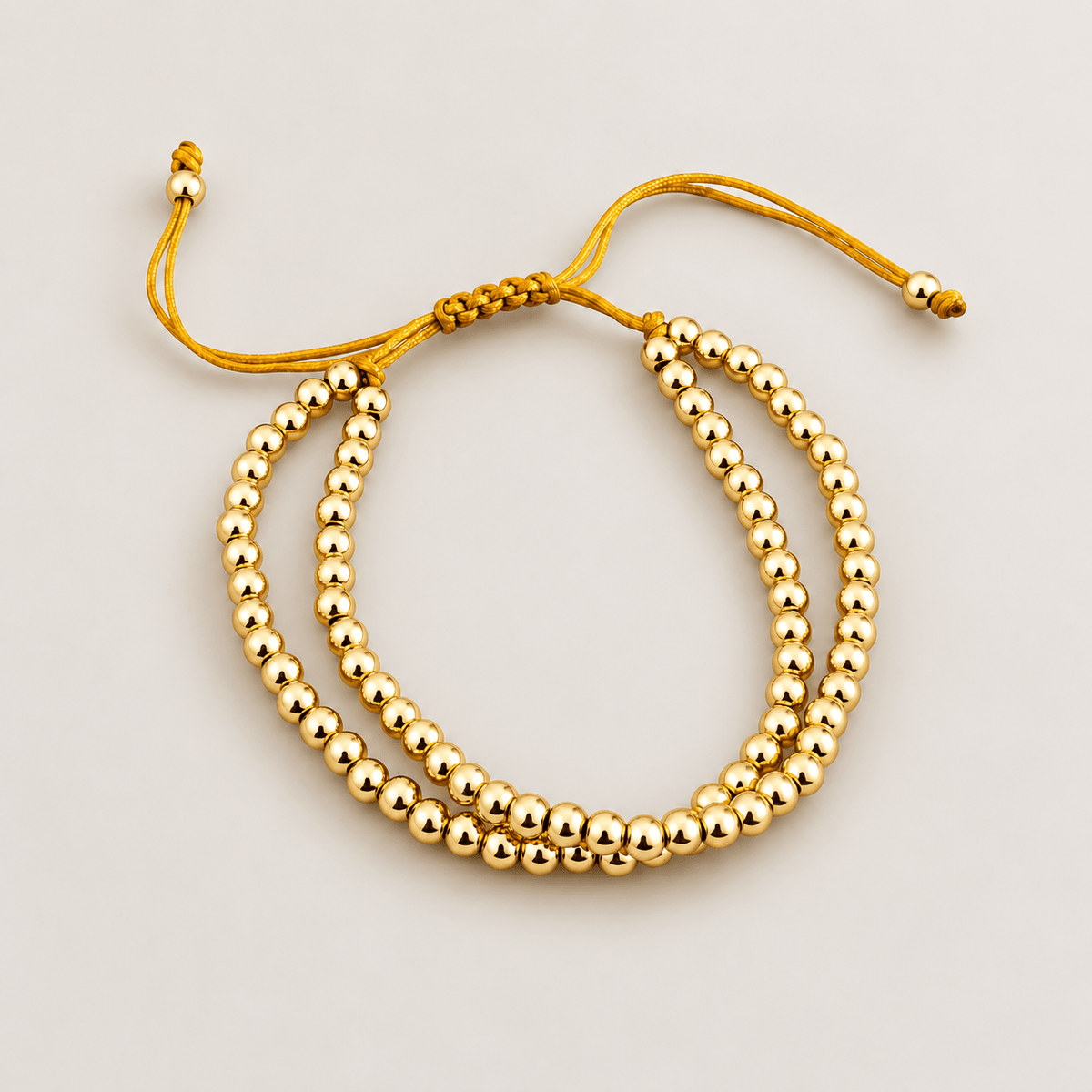 Double Gold Beaded Bracelet - Bracelets | LimaLimón Store - 1