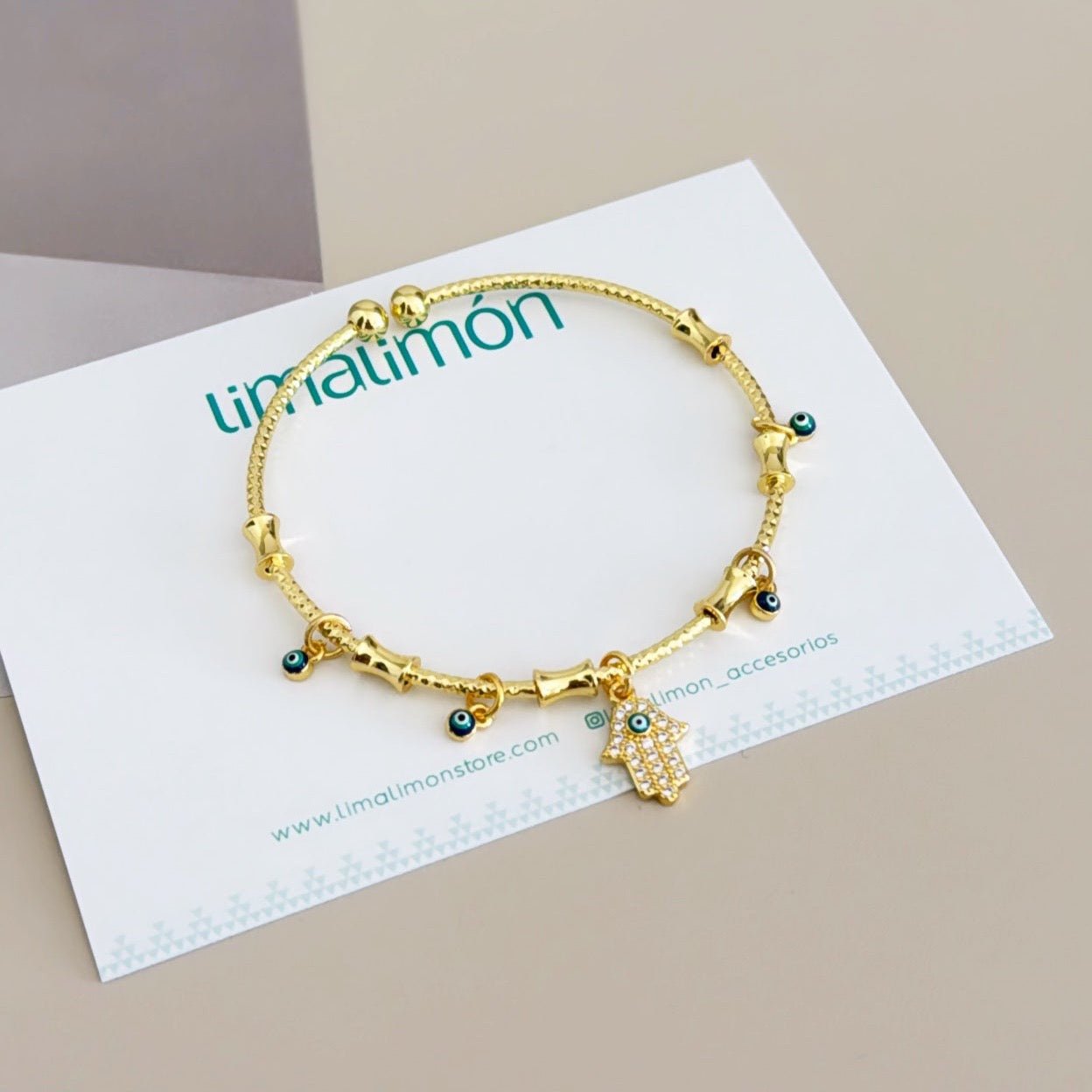 Evil Eye Bangle - Bracelets | LimaLimón Store - 2