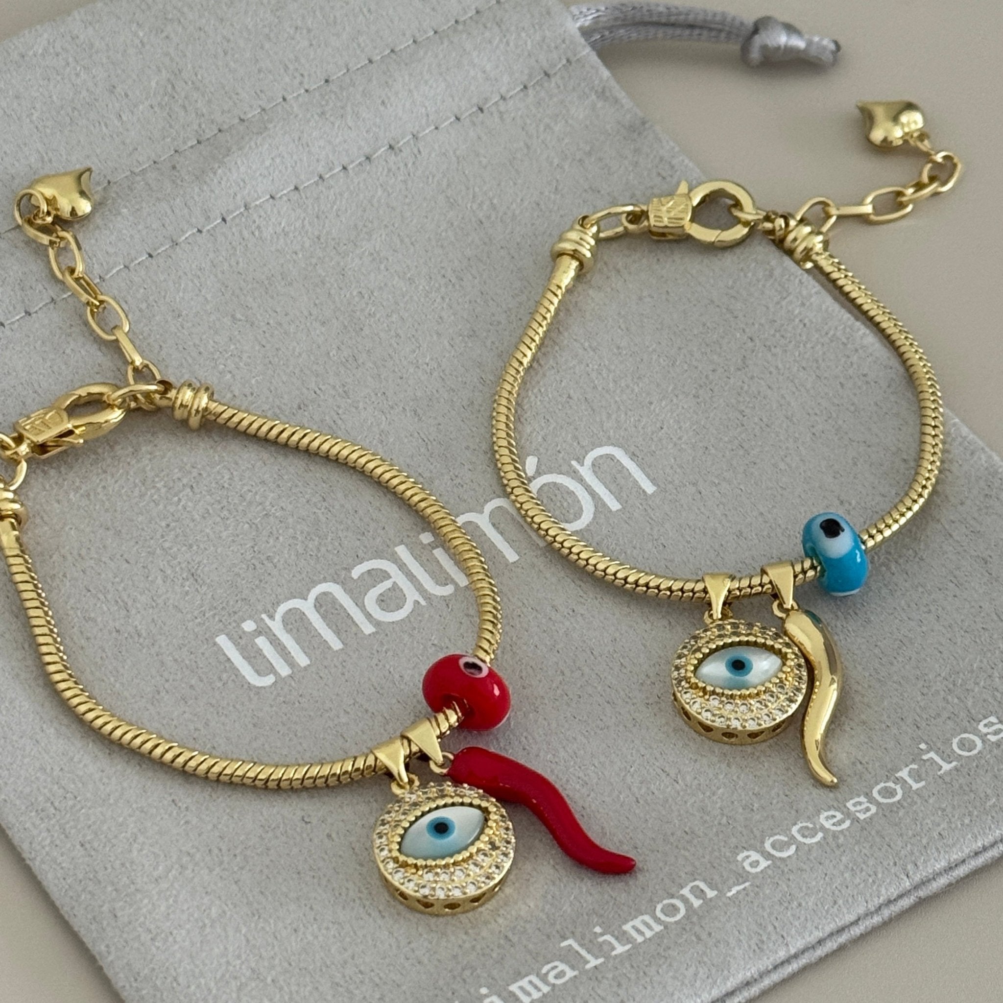 Evil Eye Charm Bracelet - Bracelets | LimaLimón Store - 4
