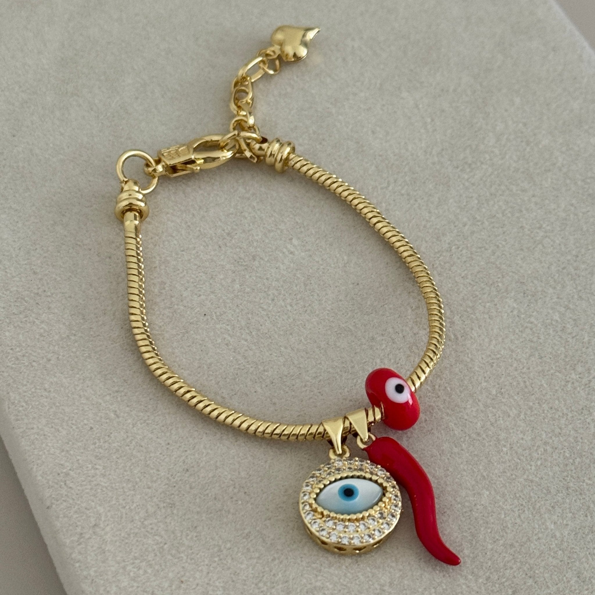 Evil Eye Charm Bracelet - Bracelets | LimaLimón Store - 2