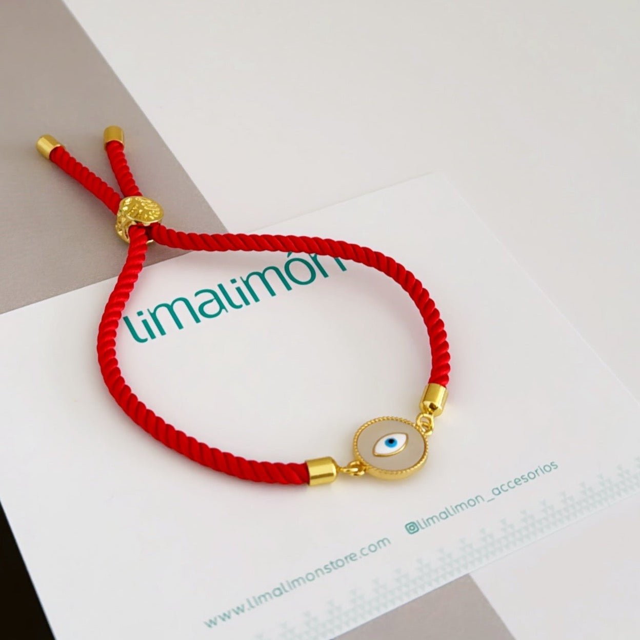 Evil Eye Cord Bracelet - | LimaLimón Store - 2