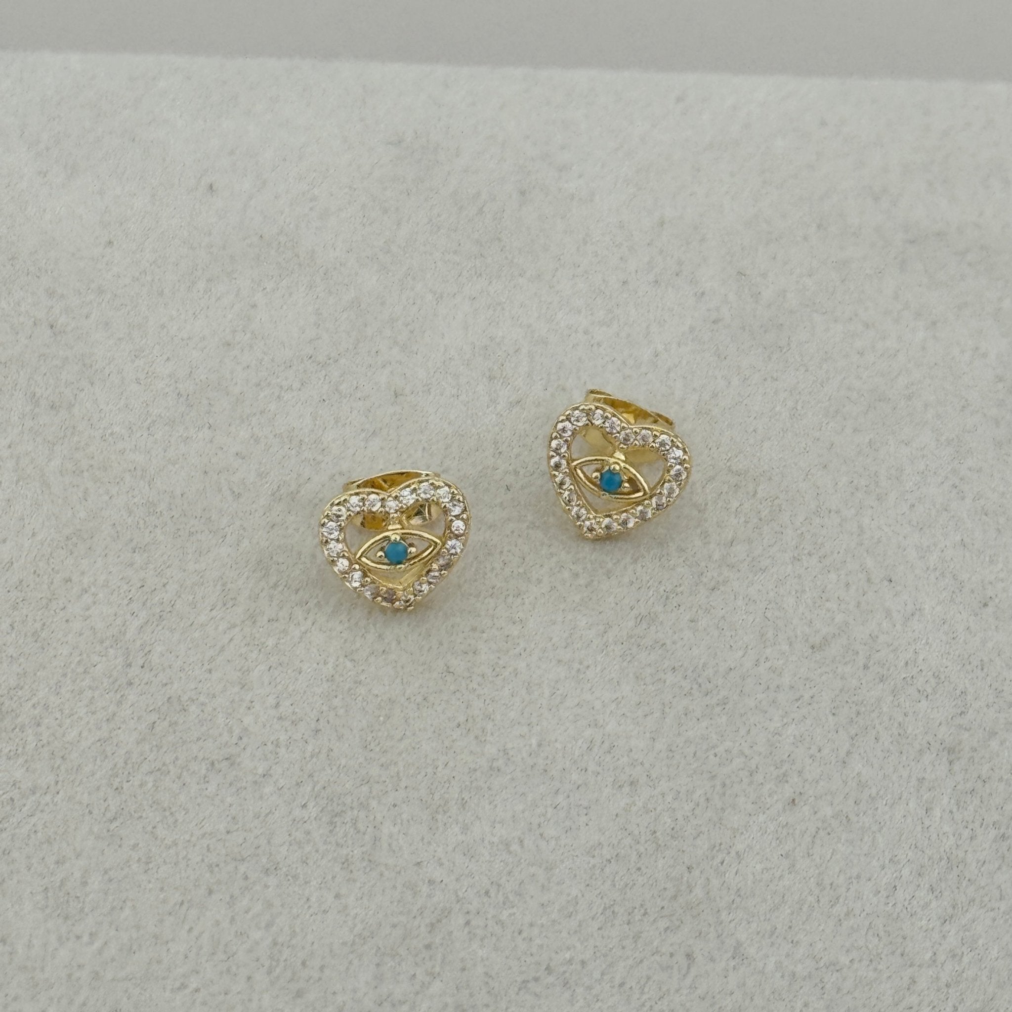 Evil Eye Heart Earrings - Earring | LimaLimón Store - 1