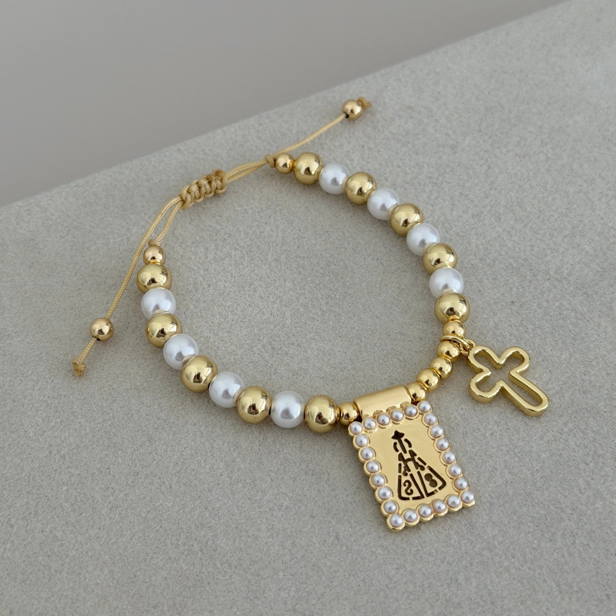 Faith Beaded Adjustable Bracelet - Bracelet | LimaLimón Store - 2