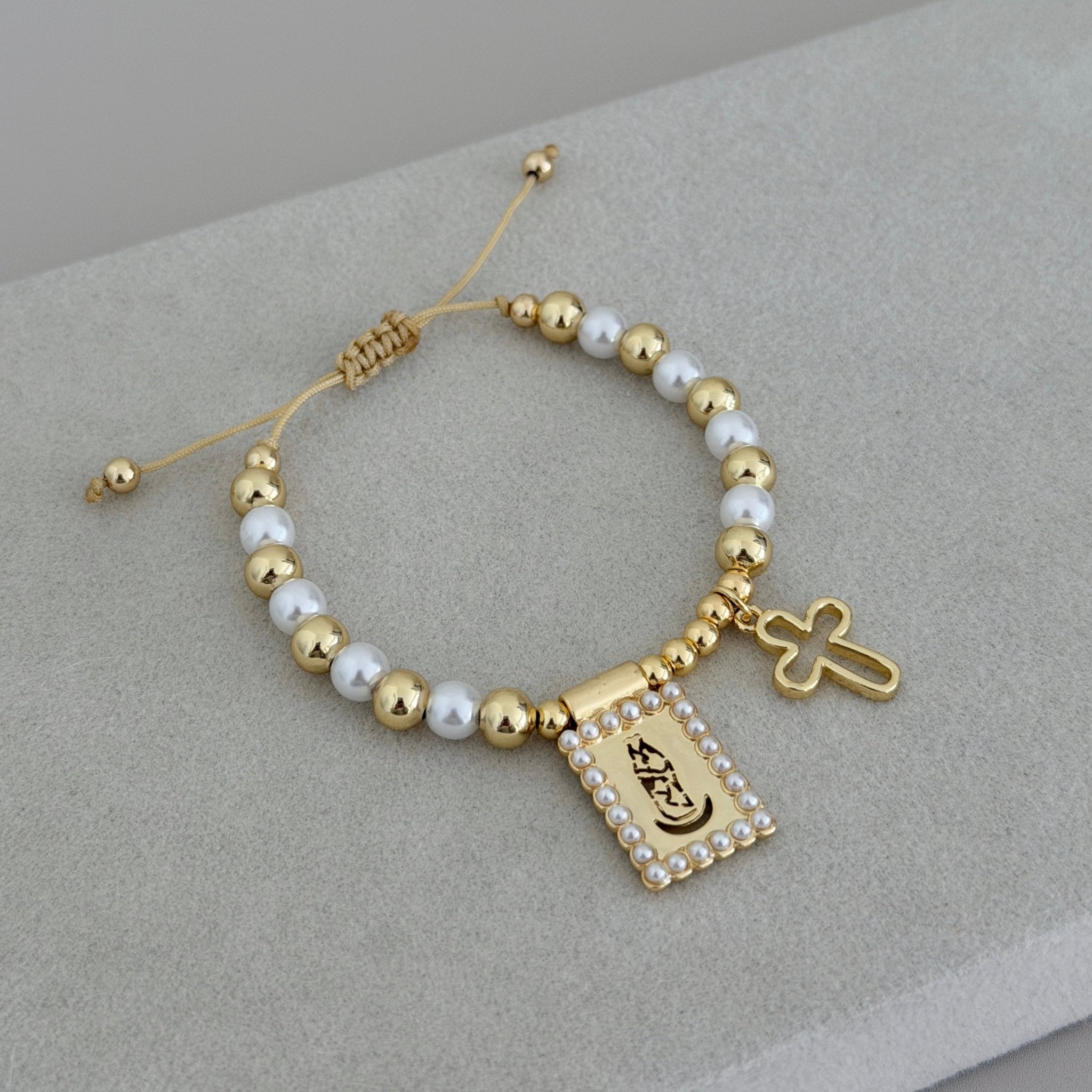 Faith Beaded Adjustable Bracelet - Bracelet | LimaLimón Store - 3