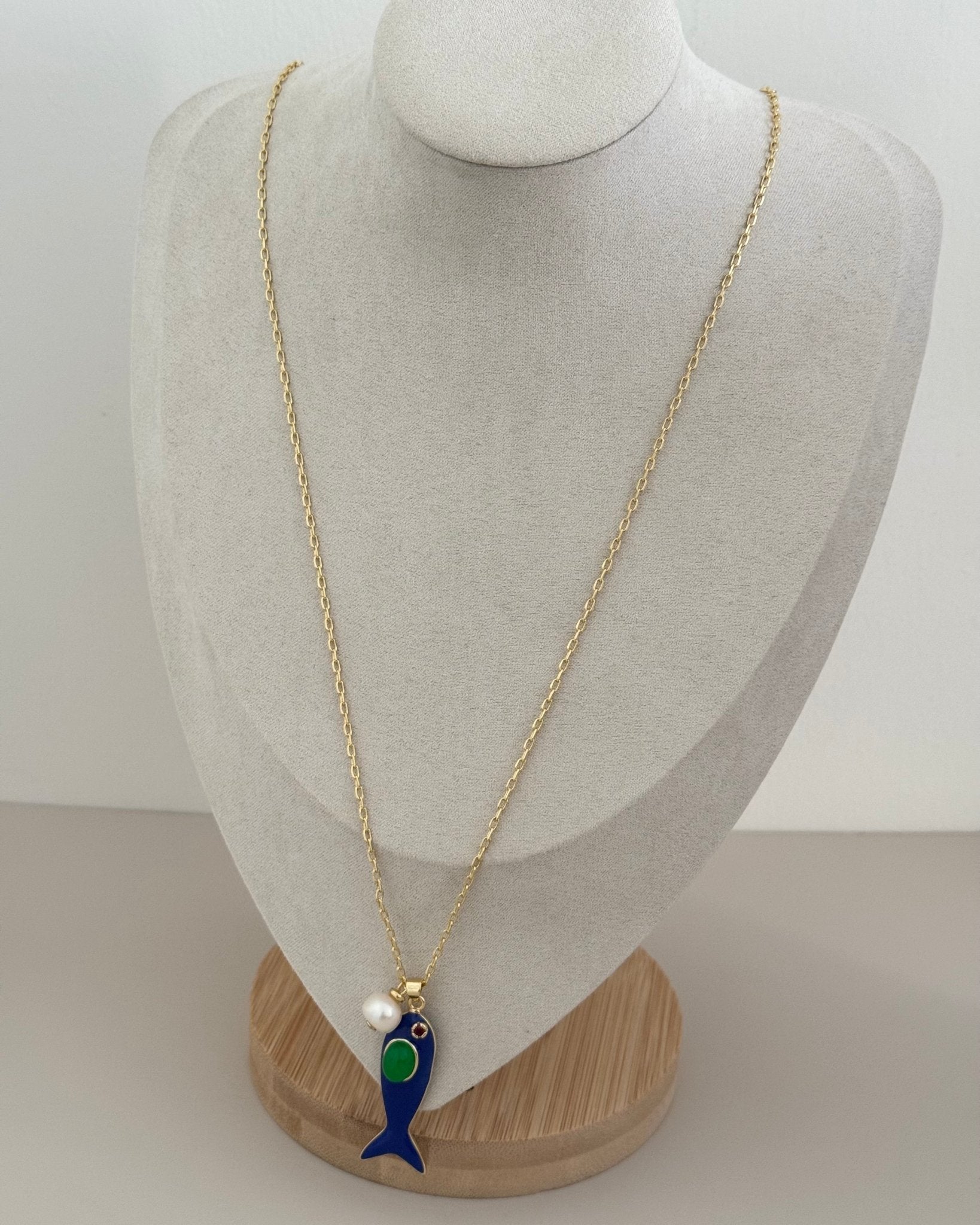 Fish Pearl Necklace - Necklace | LimaLimón Store - 4