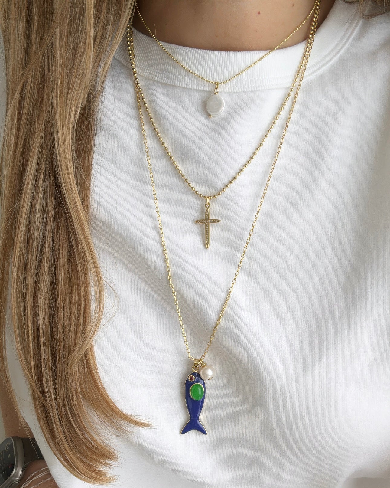 Fish Pearl Necklace - Necklace | LimaLimón Store - 6