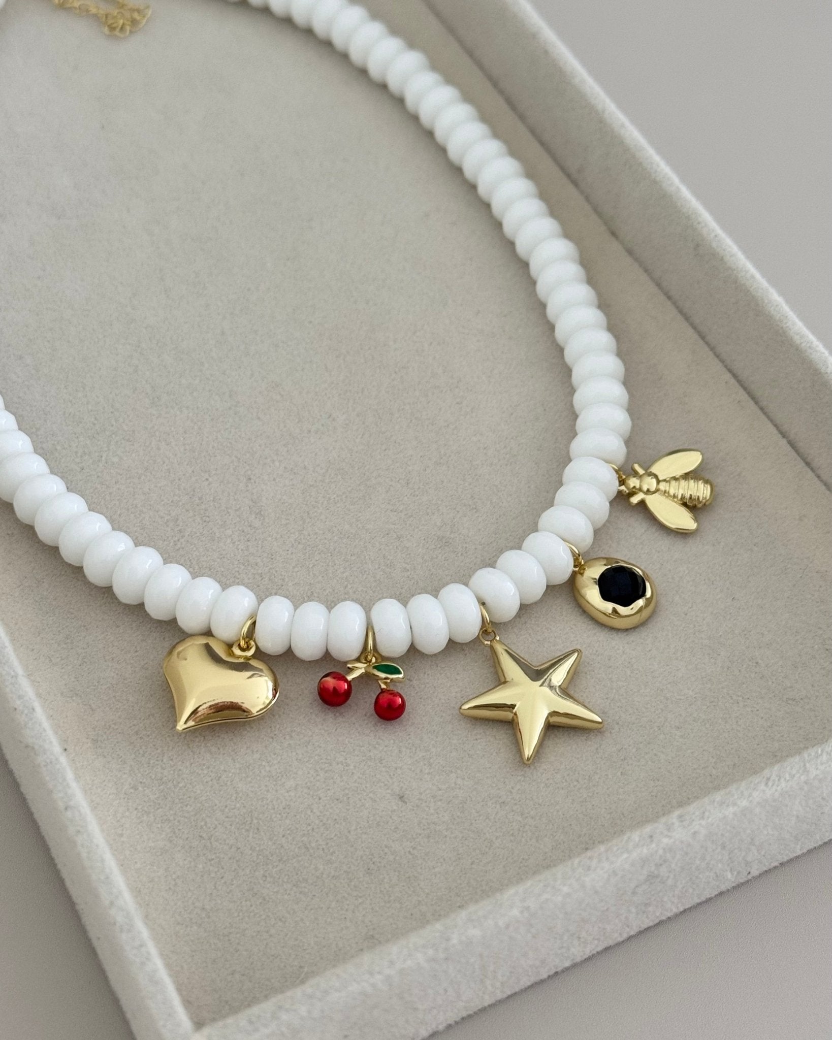 Gemstone Charms Necklace - LimaLimón Store