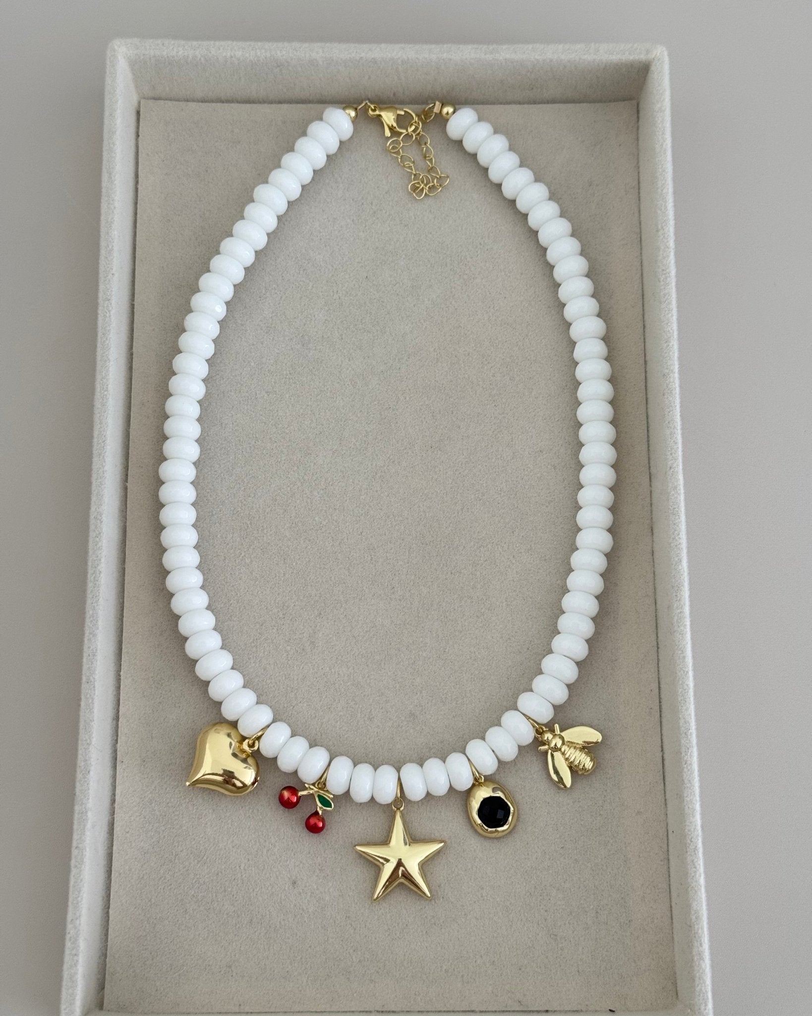 Gemstone Charms Necklace - LimaLimón Store