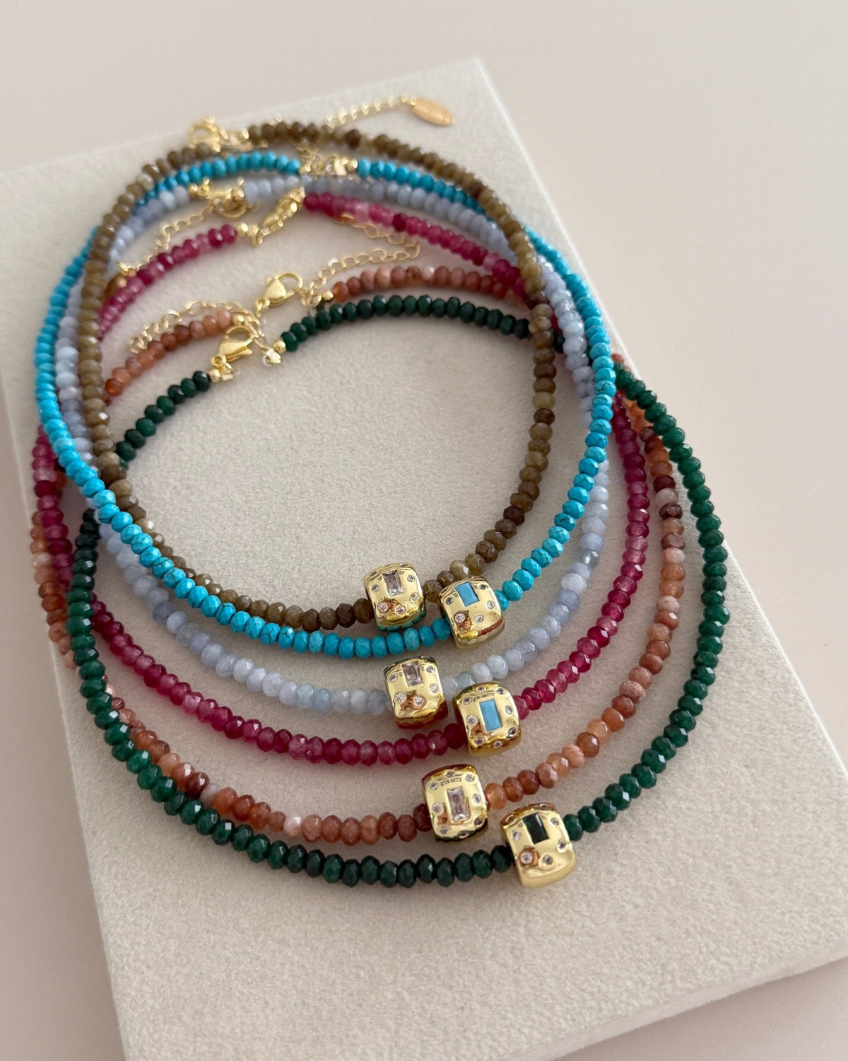 Gemstone Cube Necklace - Necklace | LimaLimón Store - 1