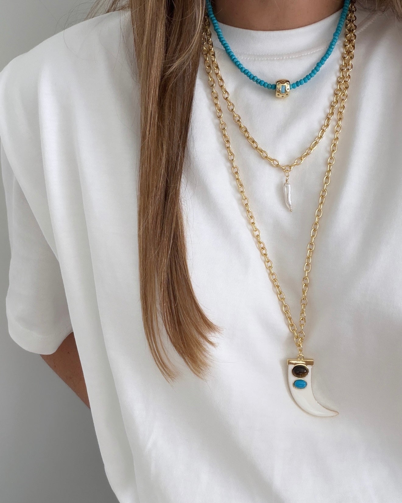 Gemstone Cube Necklace - Necklace | LimaLimón Store - 2