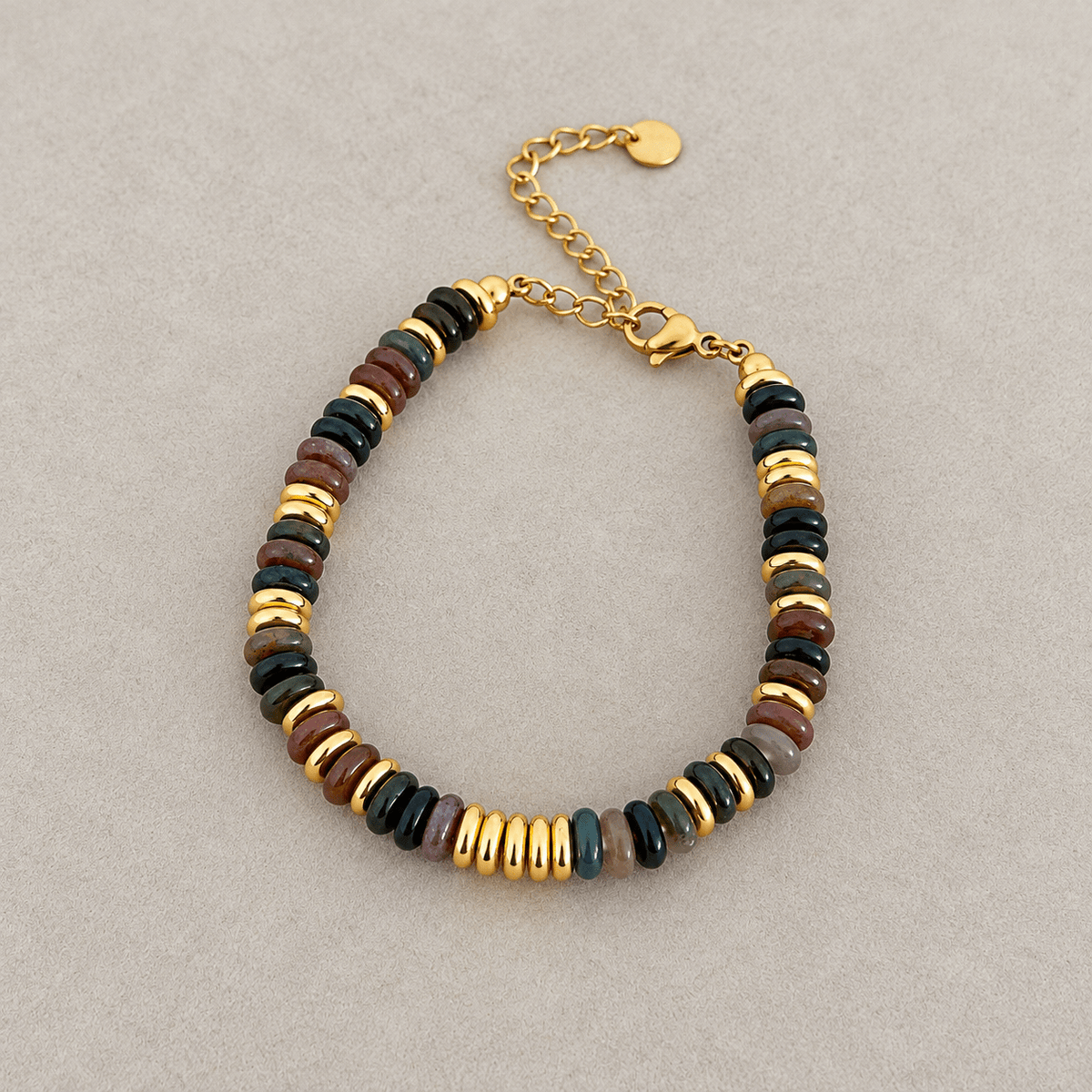 Gemstone Disc Bracelet - Bracelets | LimaLimón Store - 4