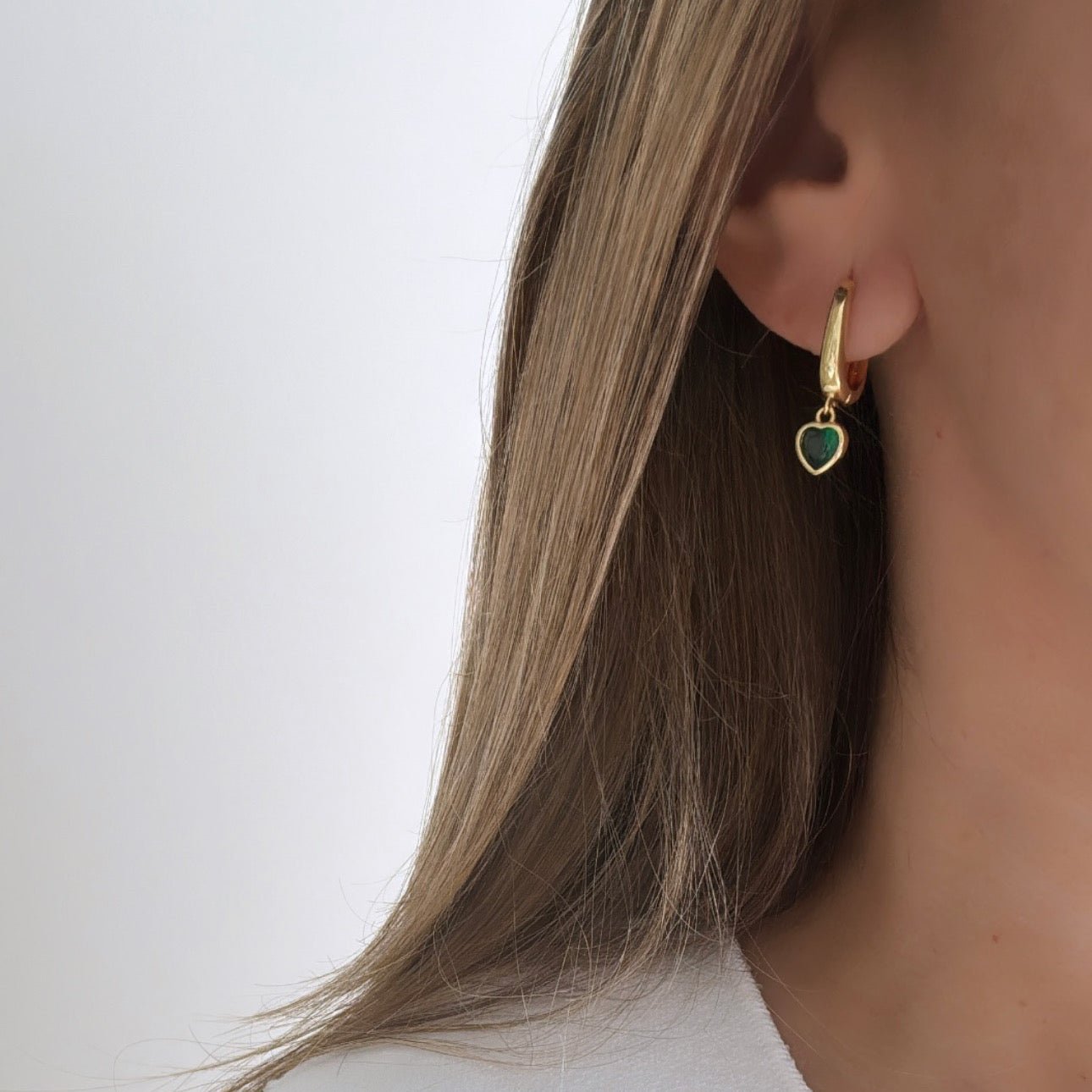 Gemstone Drop Huggies - Earring | LimaLimón Store - 4