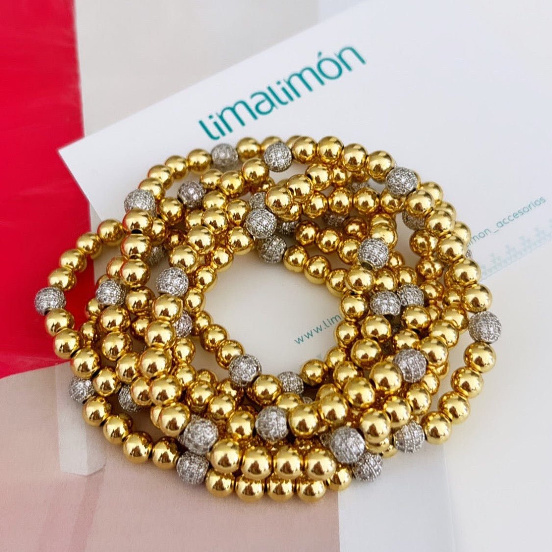 Gold Bead Bracelet - Bracelets | LimaLimón Store - 2