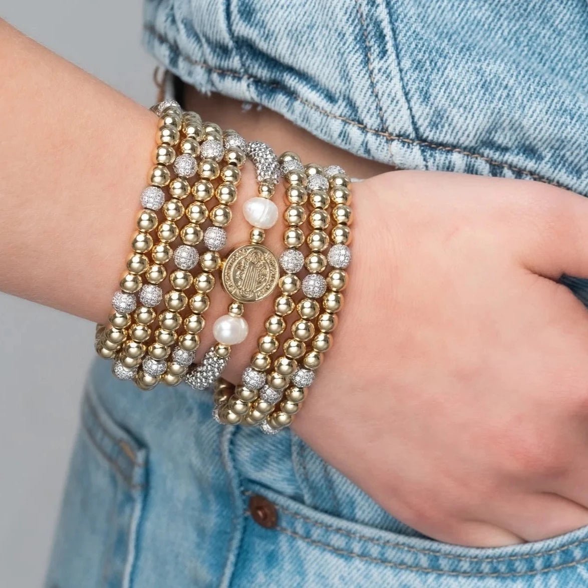 Gold Bead Bracelet - Bracelets | LimaLimón Store - 4