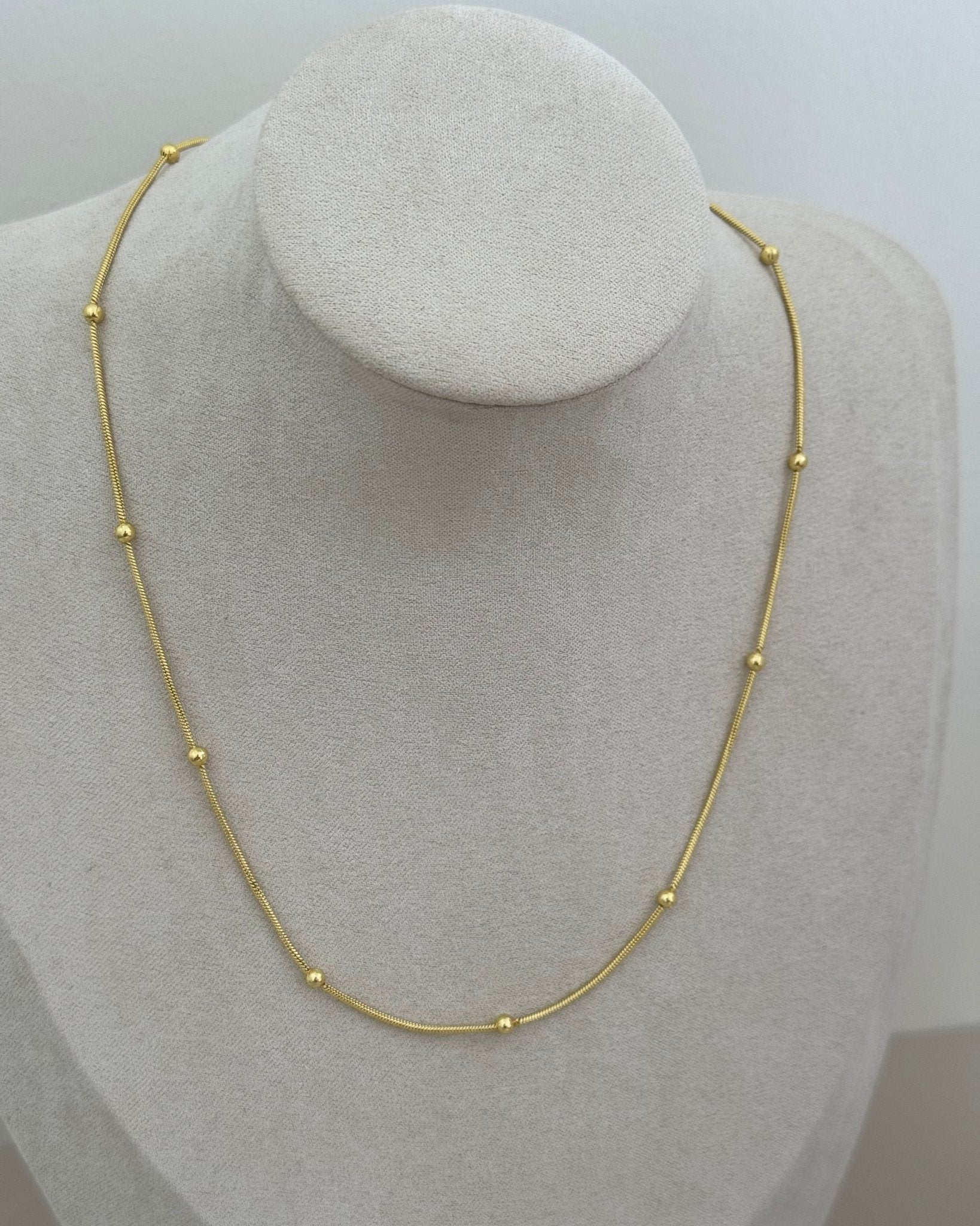 Gold Bead Necklace - LimaLimón Store