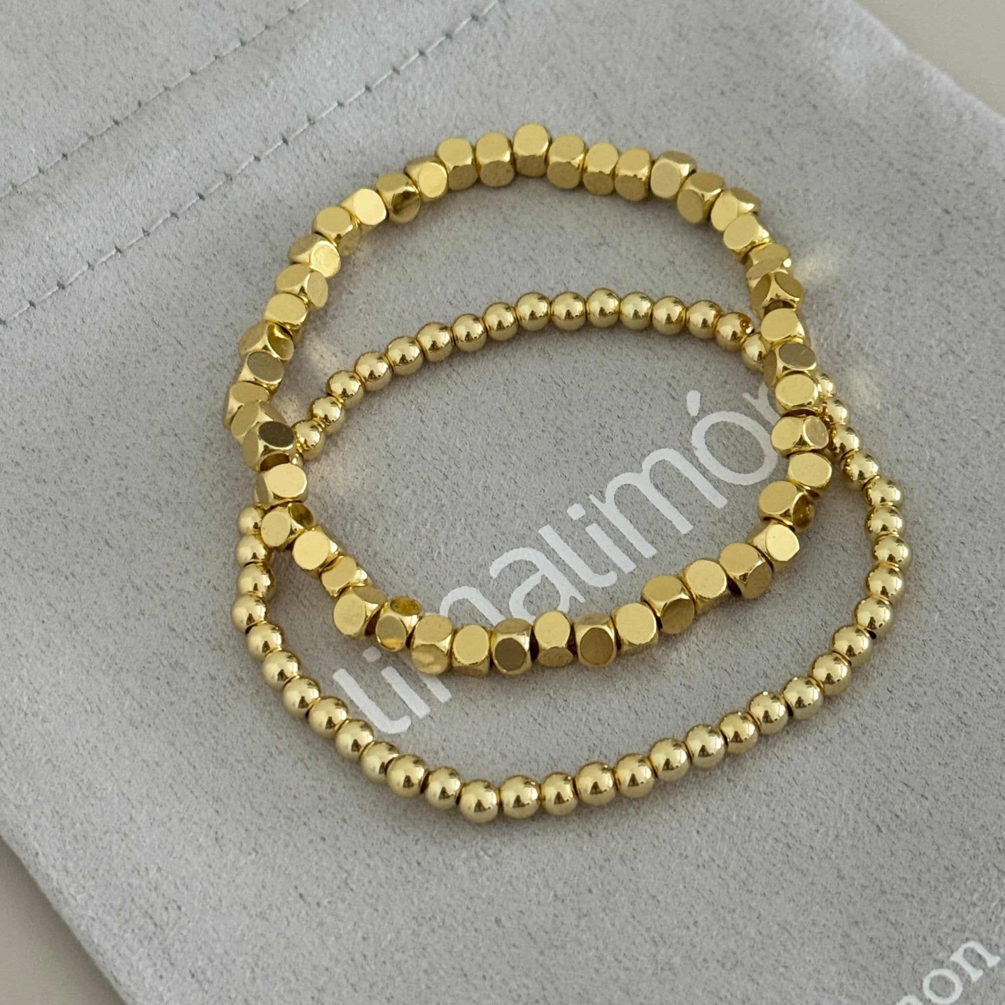 Gold Beaded Bracelet Set - Bracelet | LimaLimón Store - 3