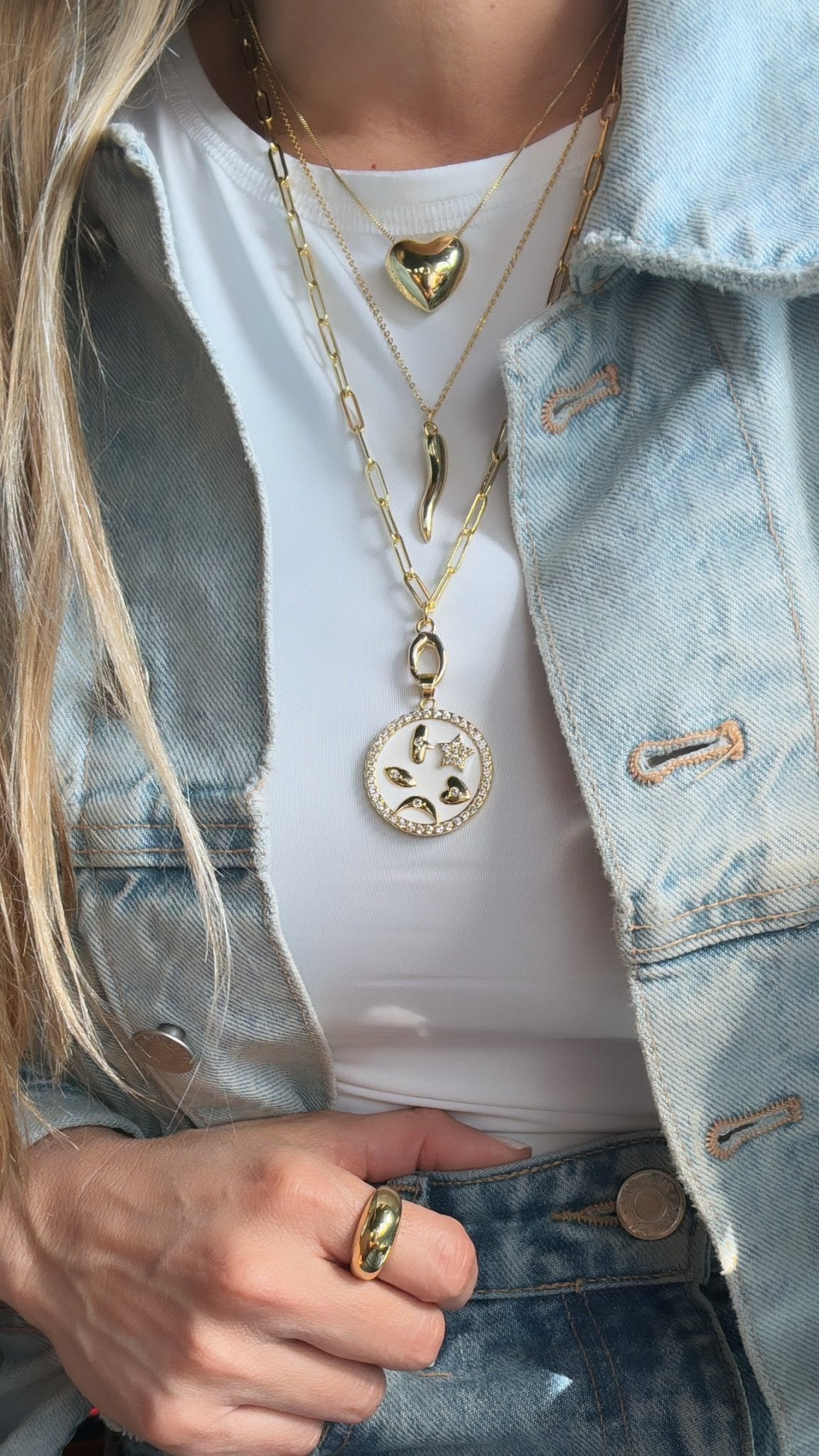 Gold Charm Necklace - LimaLimón Store