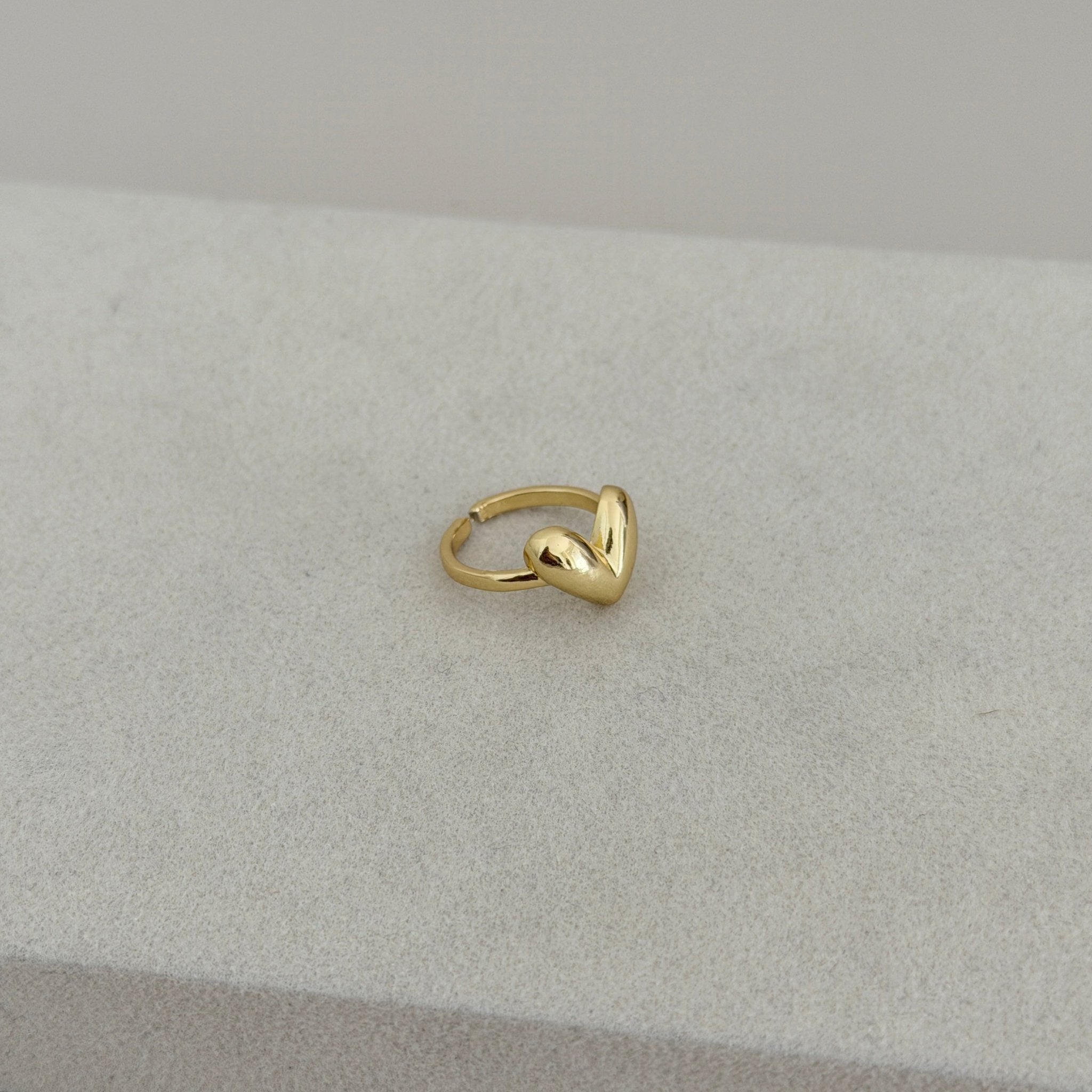 Gold Heart Adjustable Ring - ring jewelry | LimaLimón Store - 3