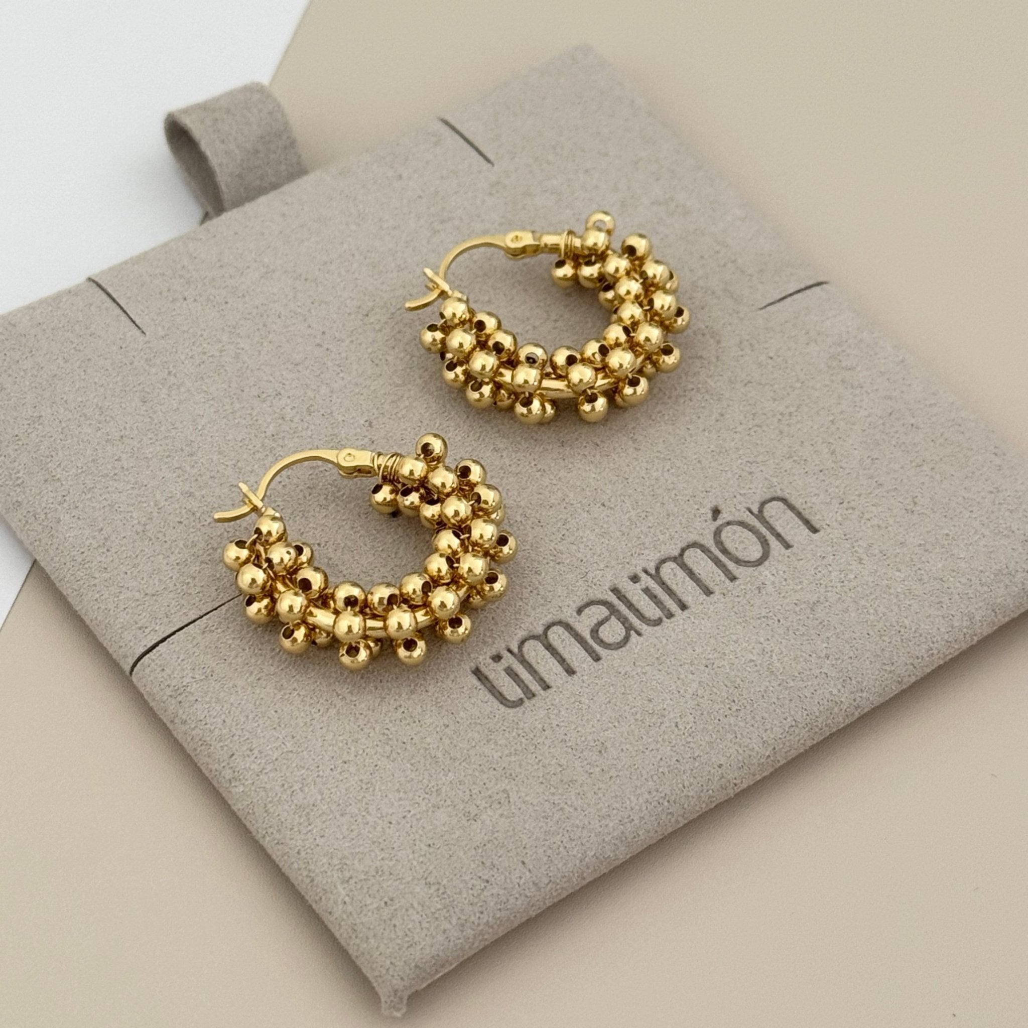 Gold Hoops Earring - Earring | LimaLimón Store - 4