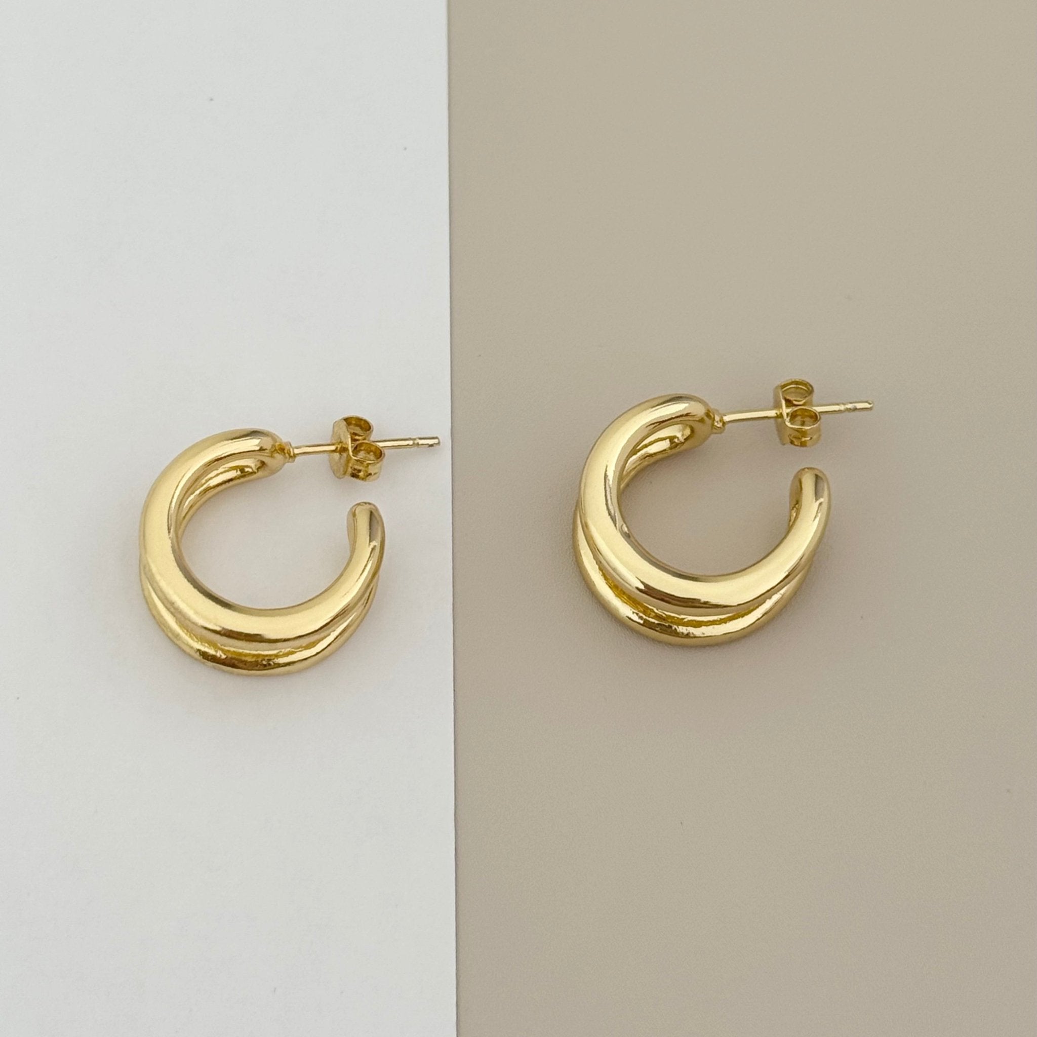 Gold Hoops Earring - Earring | LimaLimón Store - 5