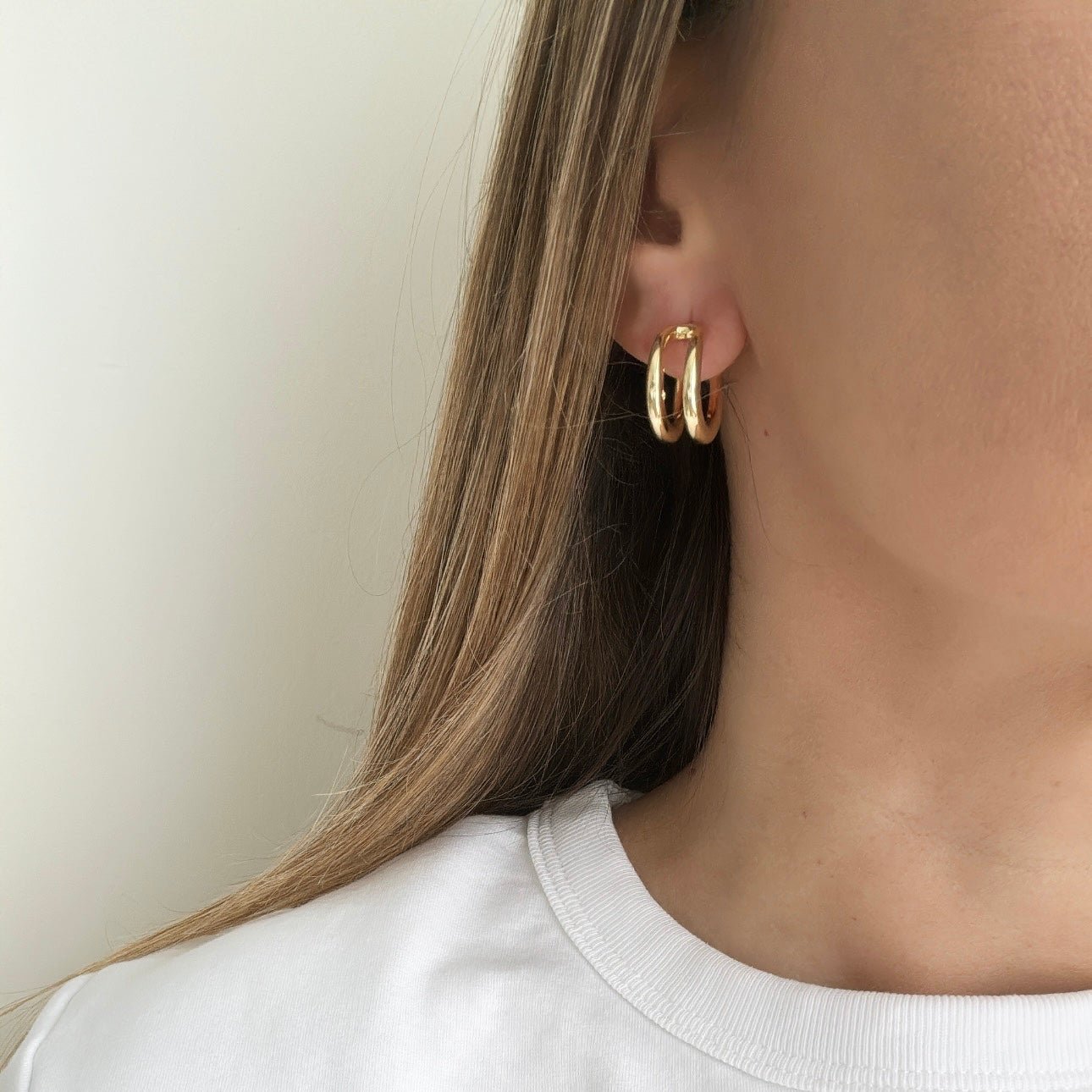 Gold Hoops Earring - Earring | LimaLimón Store - 6