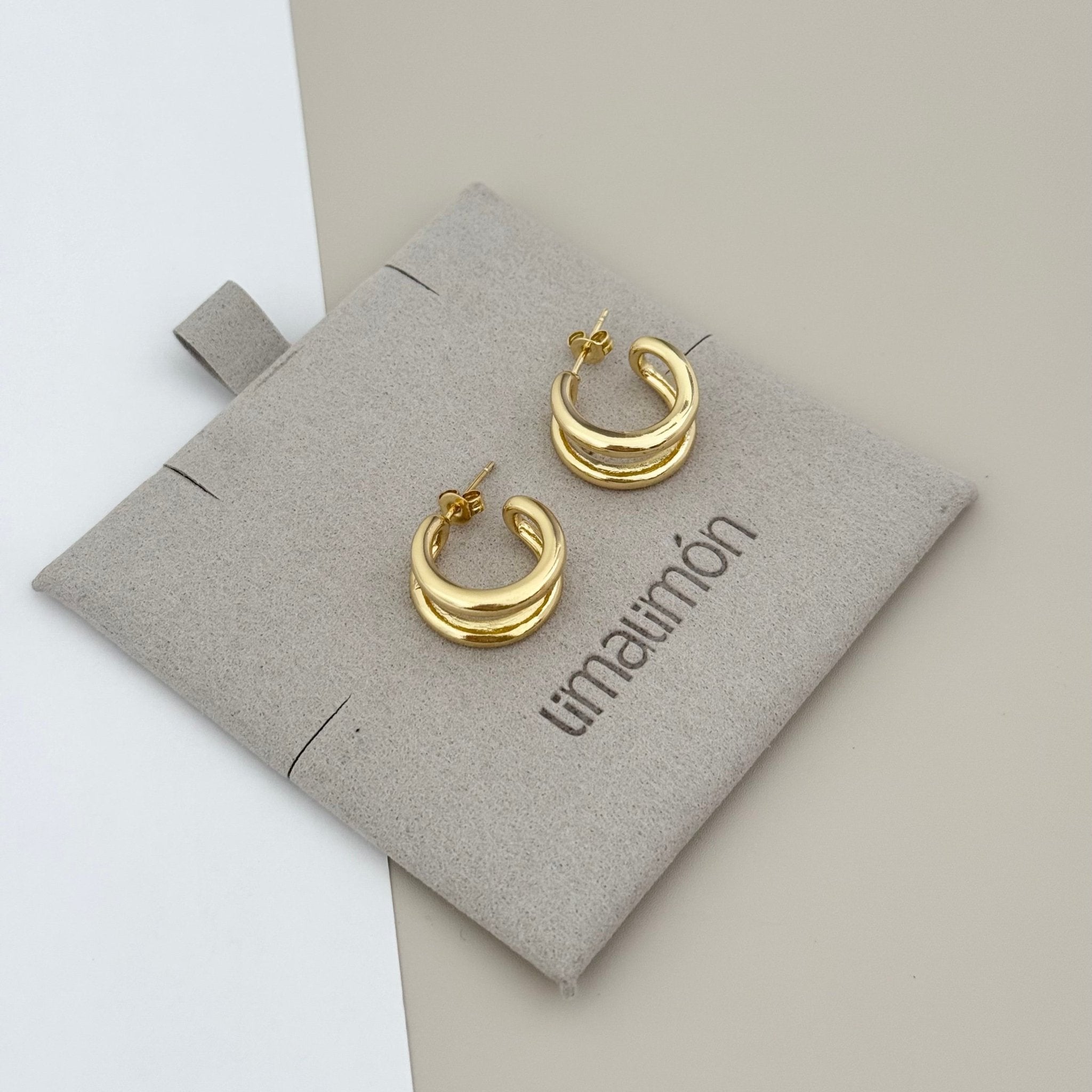 Gold Hoops Earring - Earring | LimaLimón Store - 3