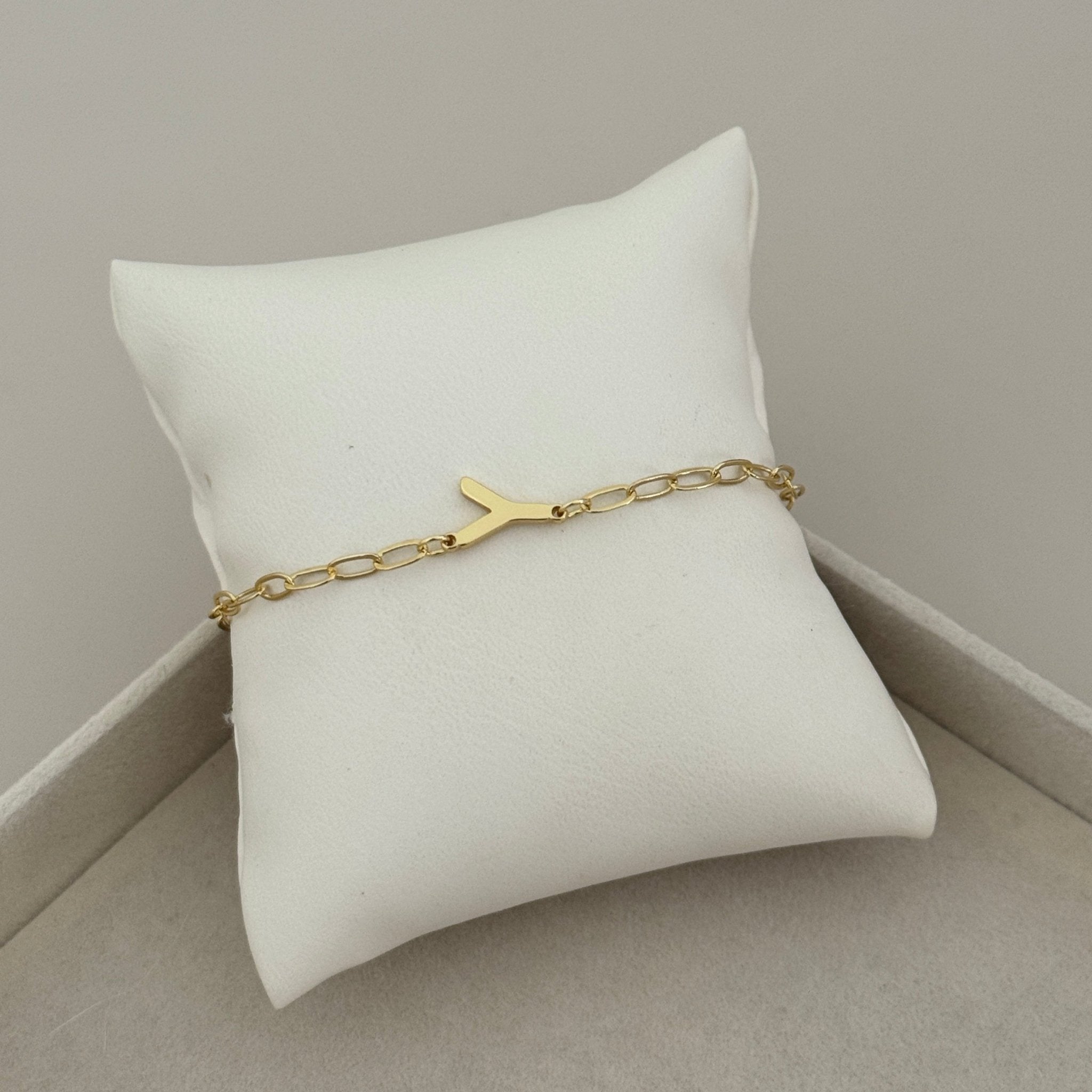Gold Initial Chain Bracelet - Bracelet | LimaLimón Store - 3