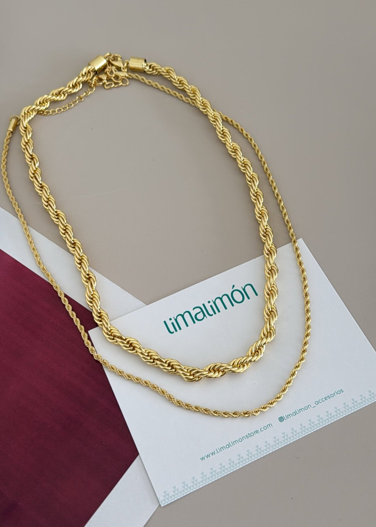 Gold Necklace - Necklace | LimaLimón Store - 4