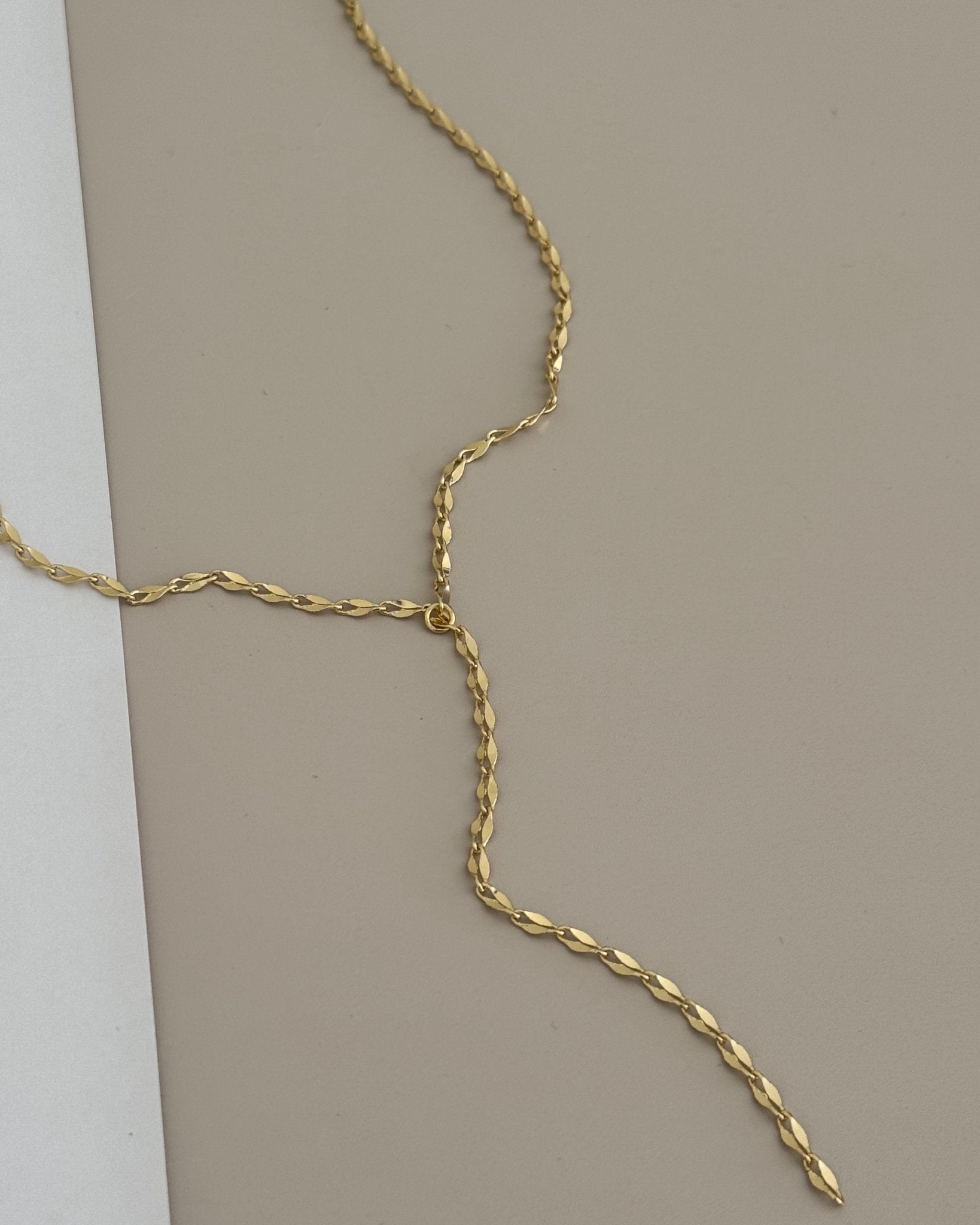 Gold Rope Lariat Necklace - Necklace | LimaLimón Store - 5