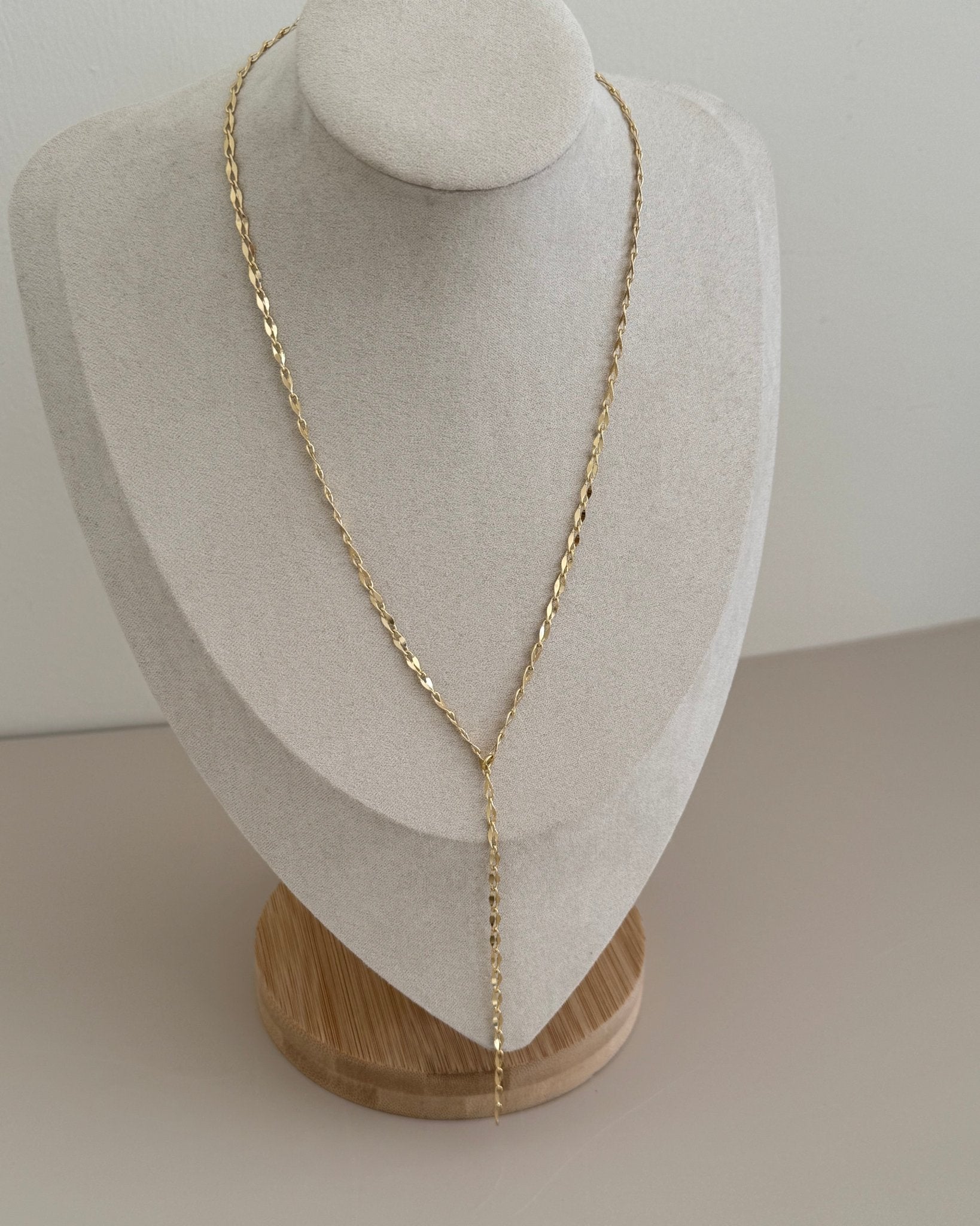 Gold Rope Lariat Necklace - Necklace | LimaLimón Store - 6