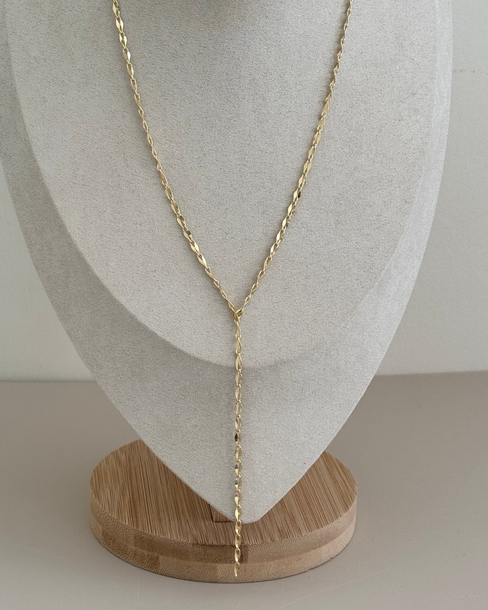 Gold Rope Lariat Necklace - Necklace | LimaLimón Store - 3