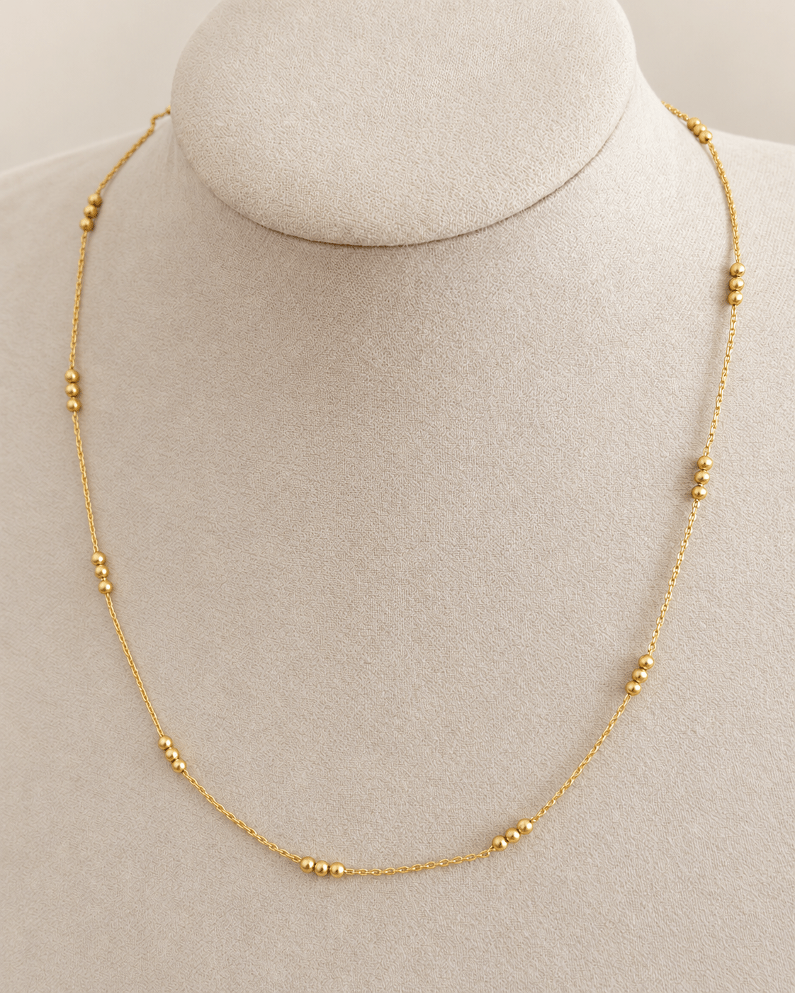 Golden Beads Station Necklace - Necklaces | LimaLimón Store - 2