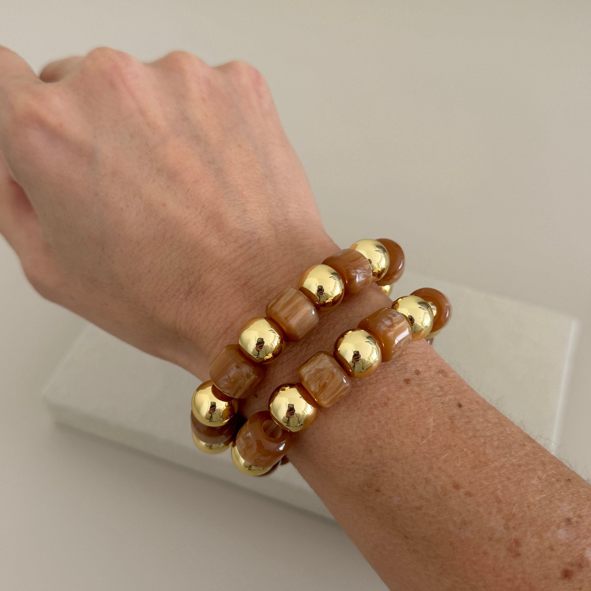 Golden Cocoa Bead Bracelet - Bracelets | LimaLimón Store - 2