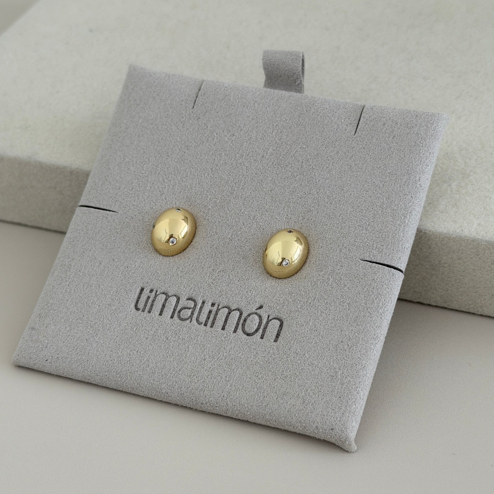 Golden Glow Stud Earrings - Earring | LimaLimón Store - 2