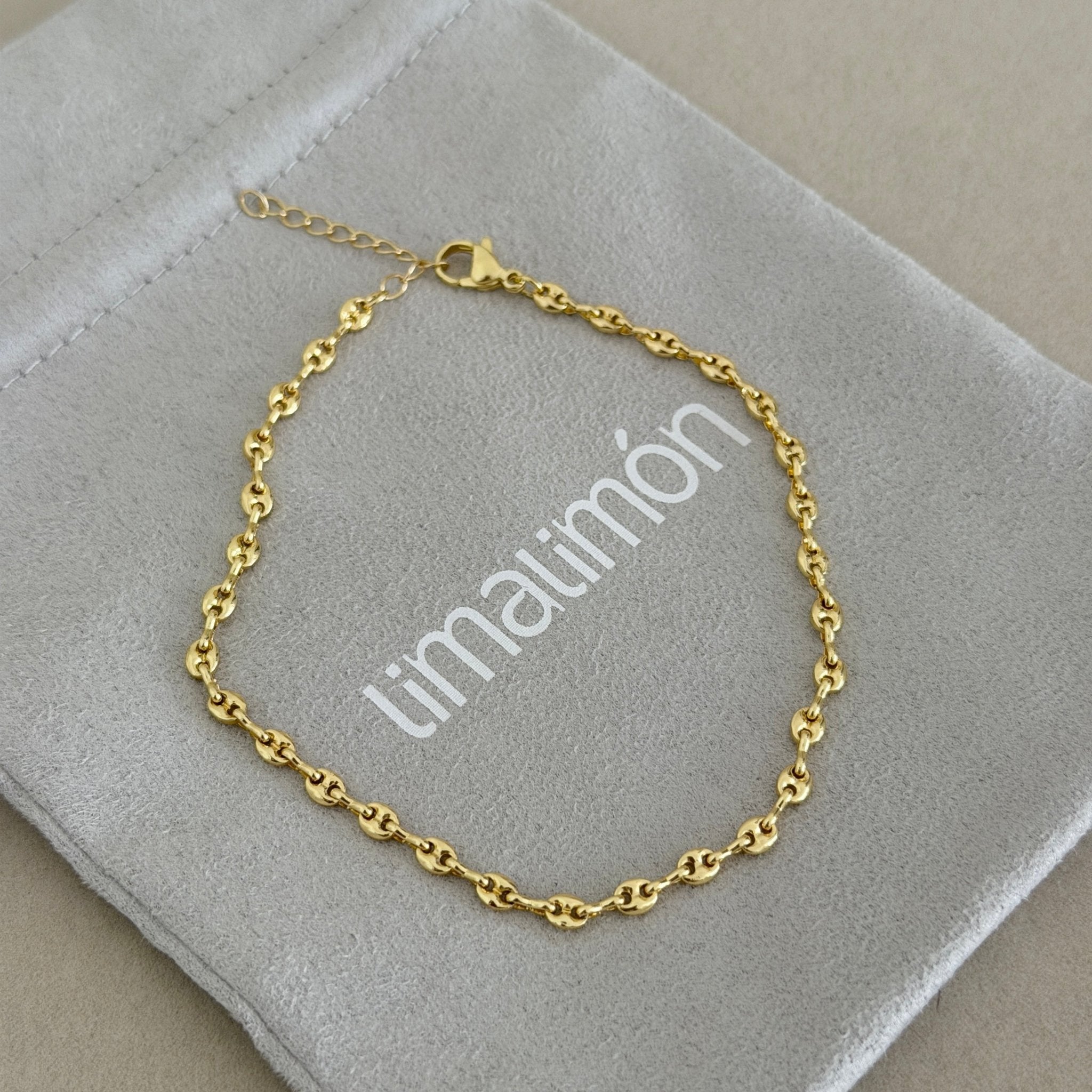 Golden Link Anklet - Anklet | LimaLimón Store - 2