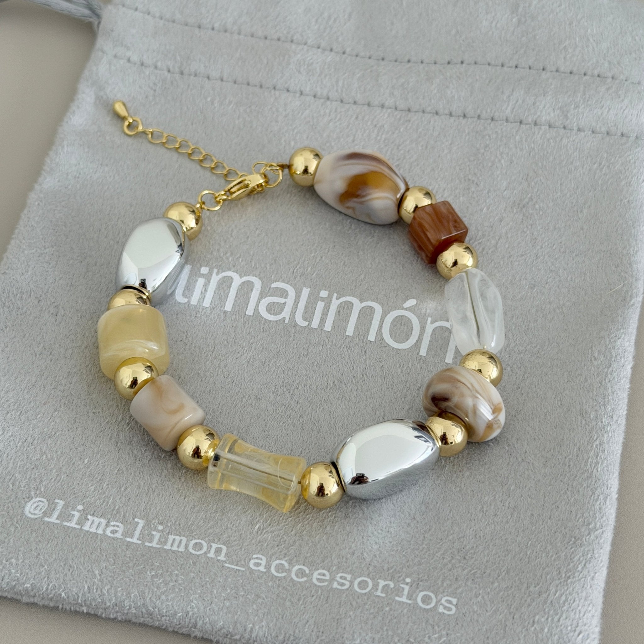 Golden Mix Beaded Bracelet - Bracelets | LimaLimón Store - 2