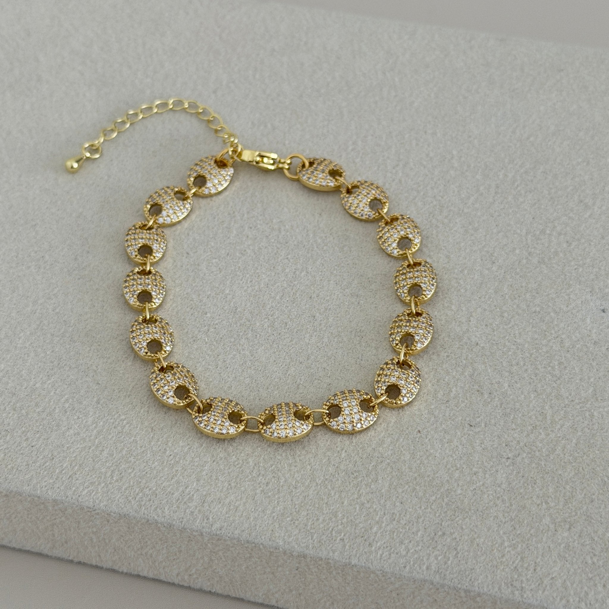 Golden Pavé Link Bracelet - Bracelet | LimaLimón Store - 3