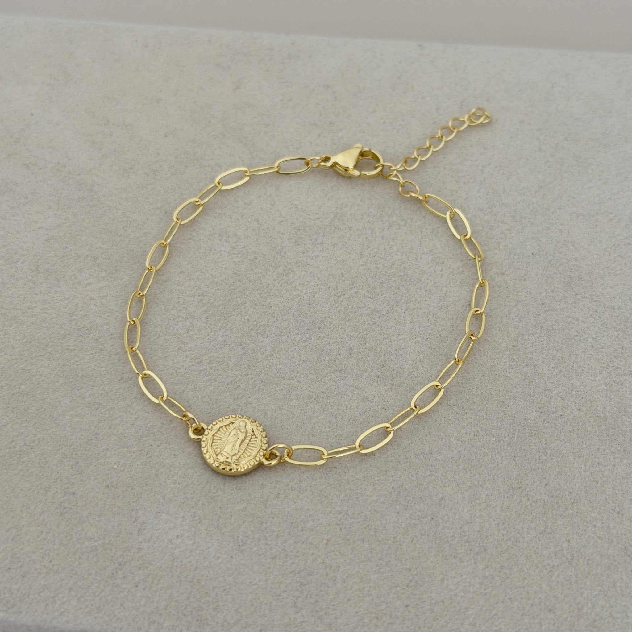 Guadalupe Medallion Link Bracelet - Bracelets | LimaLimón Store - 1