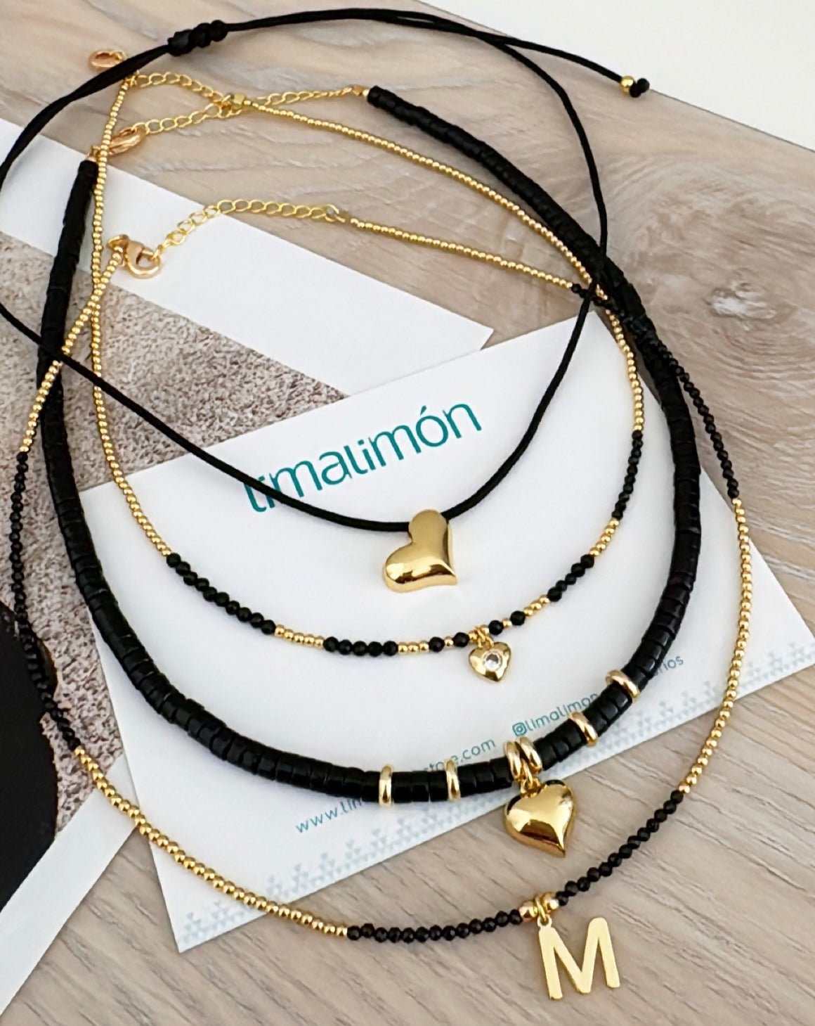 Heart Cord Neckalce - Necklace | LimaLimón Store - 3