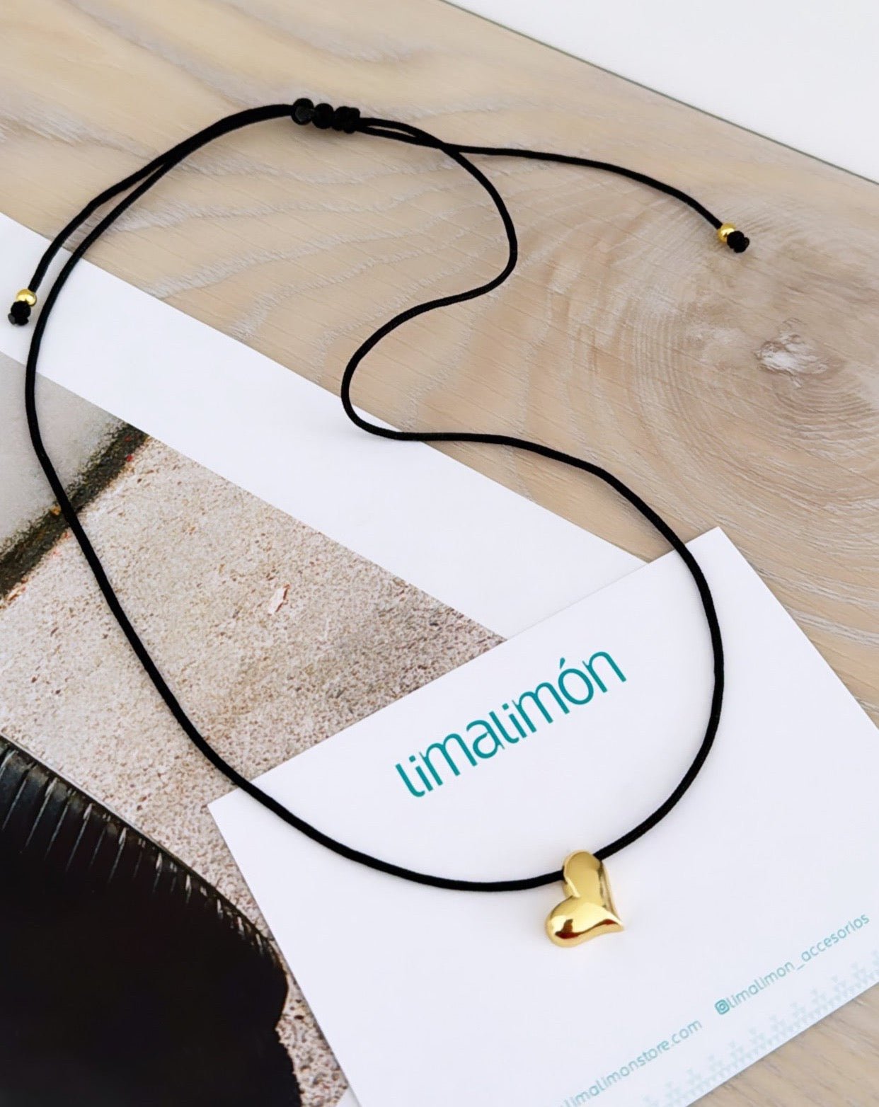 Heart Cord Neckalce - Necklace | LimaLimón Store - 1