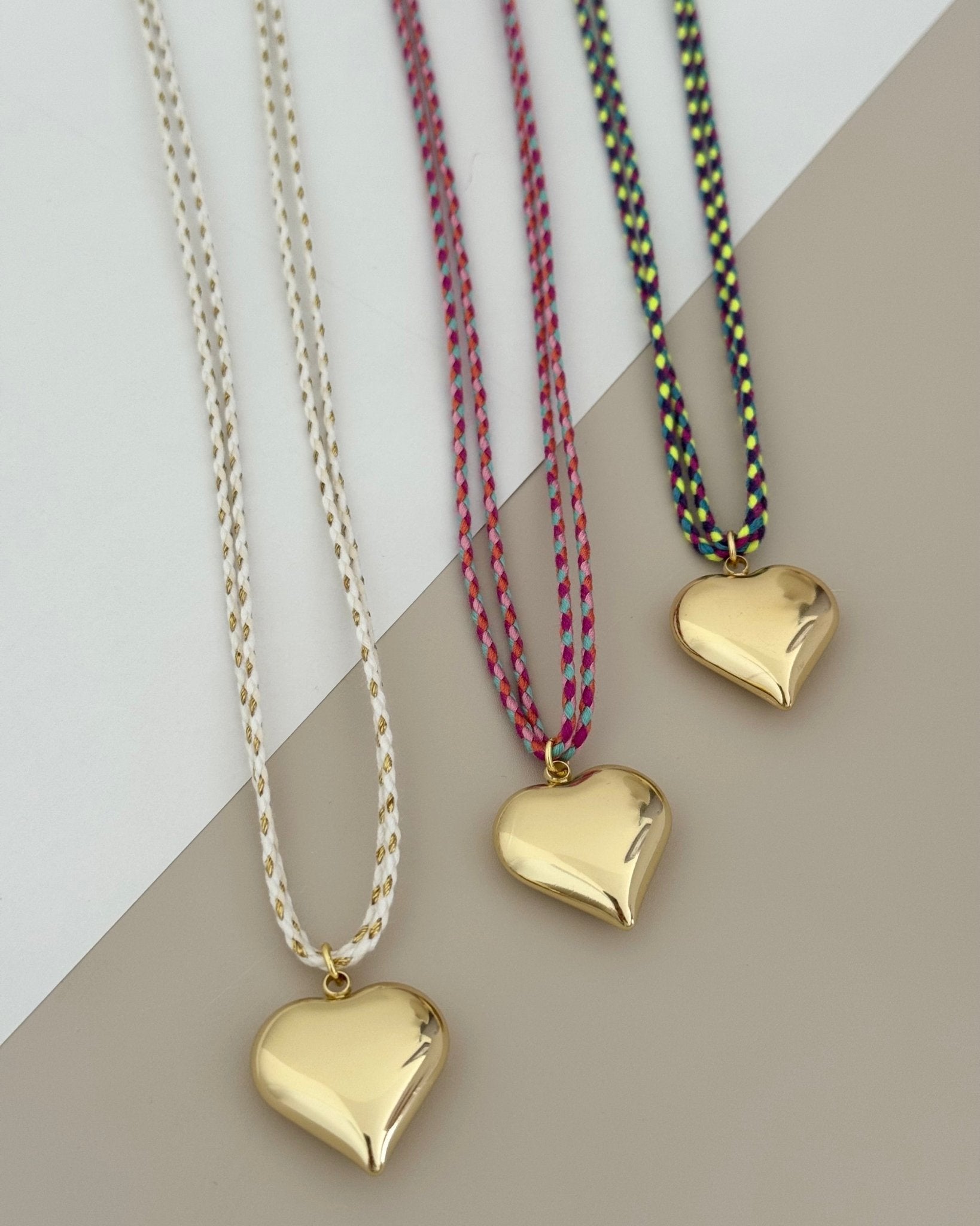 Heart Cord Necklace - Necklace | LimaLimón Store - 1