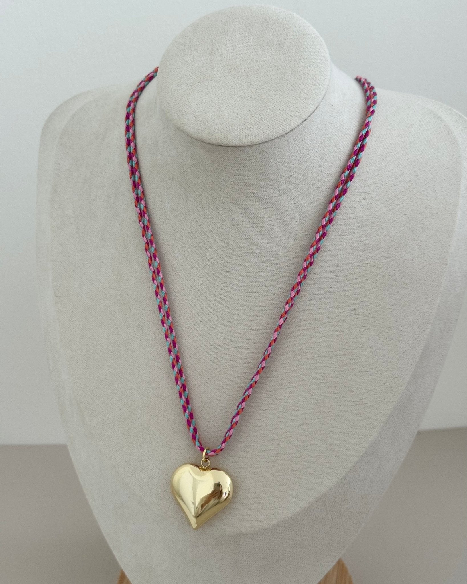Heart Cord Necklace - Necklace | LimaLimón Store - 4