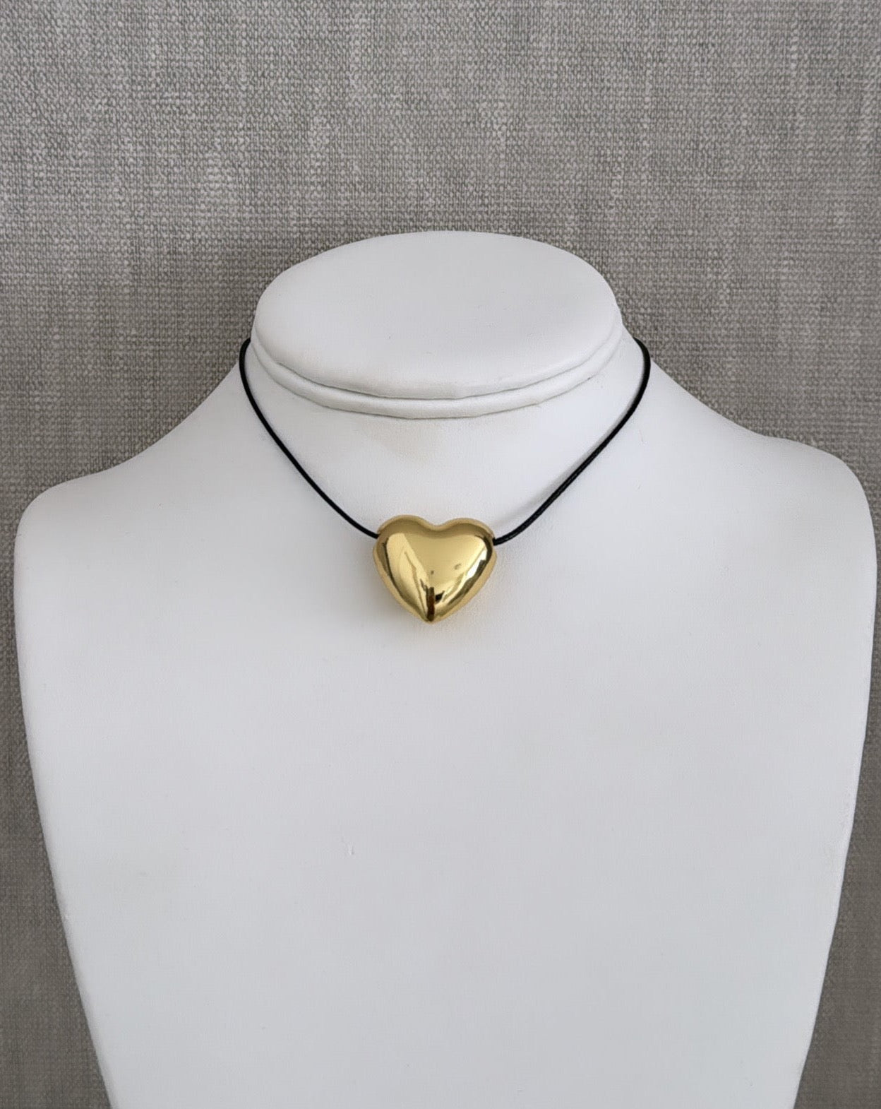 Heart Gold Cord Necklace - Necklaces | LimaLimón Store - 6