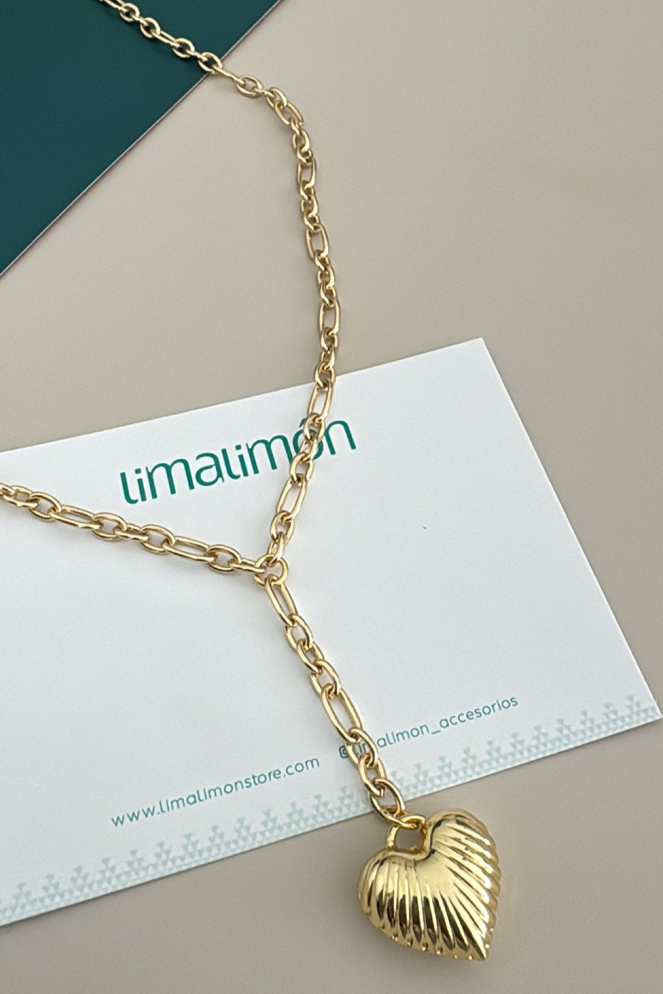 Heart Long Necklace - Necklace | LimaLimón Store - 4