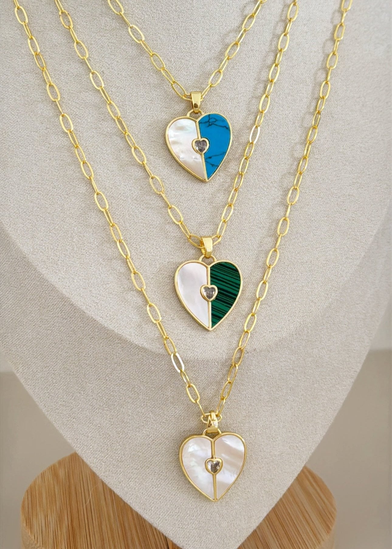 Heart Nacre Necklace - Necklaces | LimaLimón Store - 1