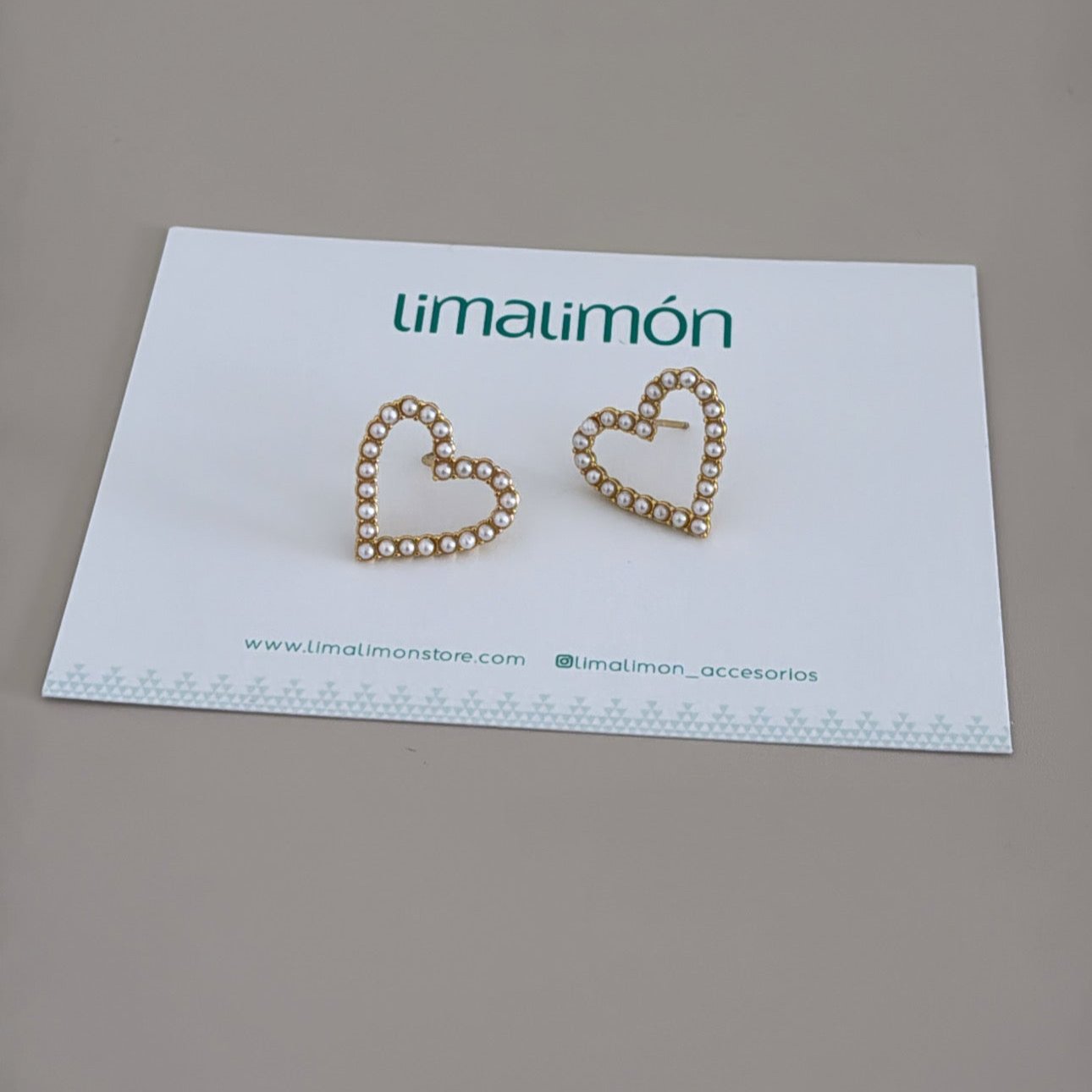 Heart Pearls Stud - Earring | LimaLimón Store - 4