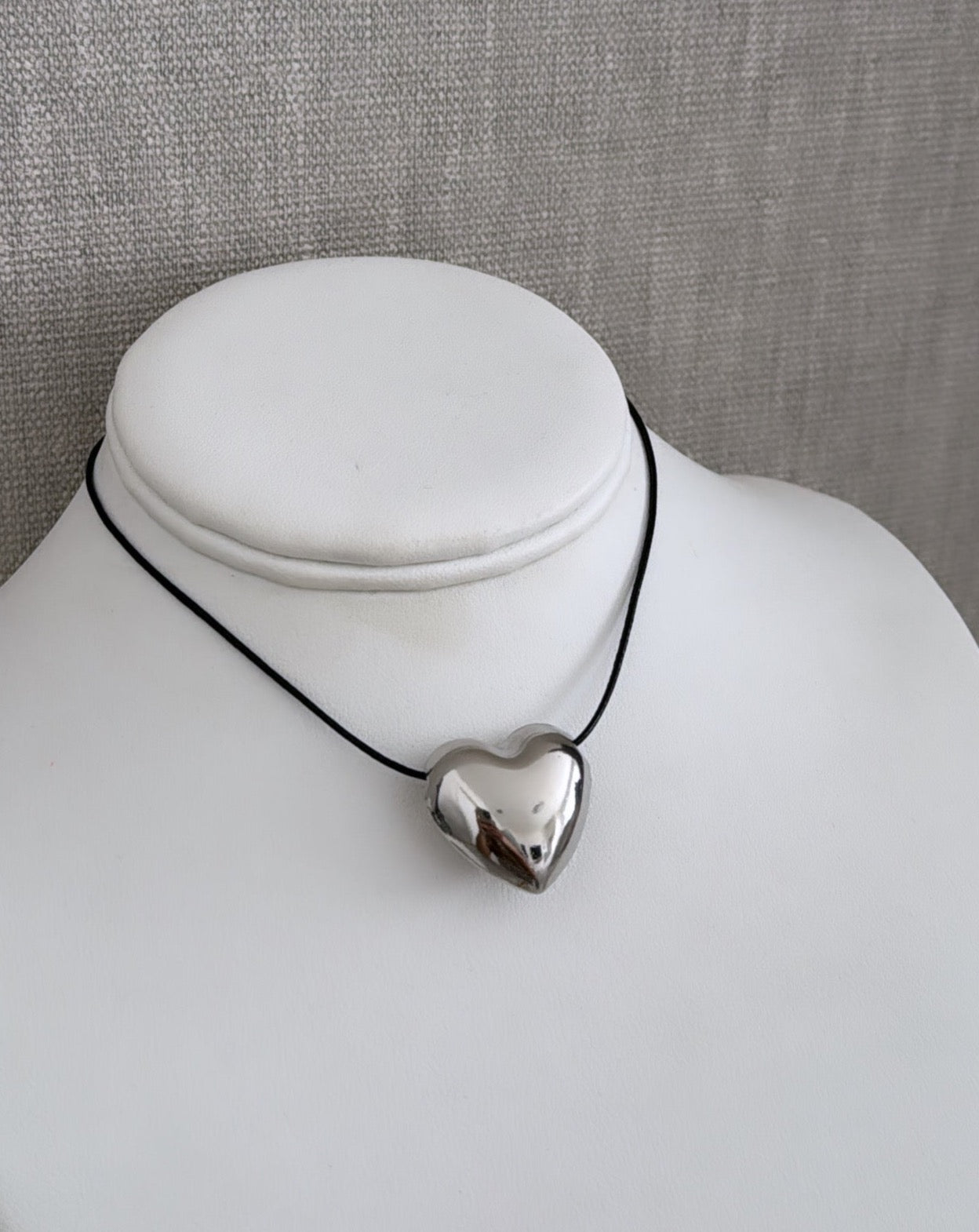 Heart Silver Cord Necklace - LimaLimón Store